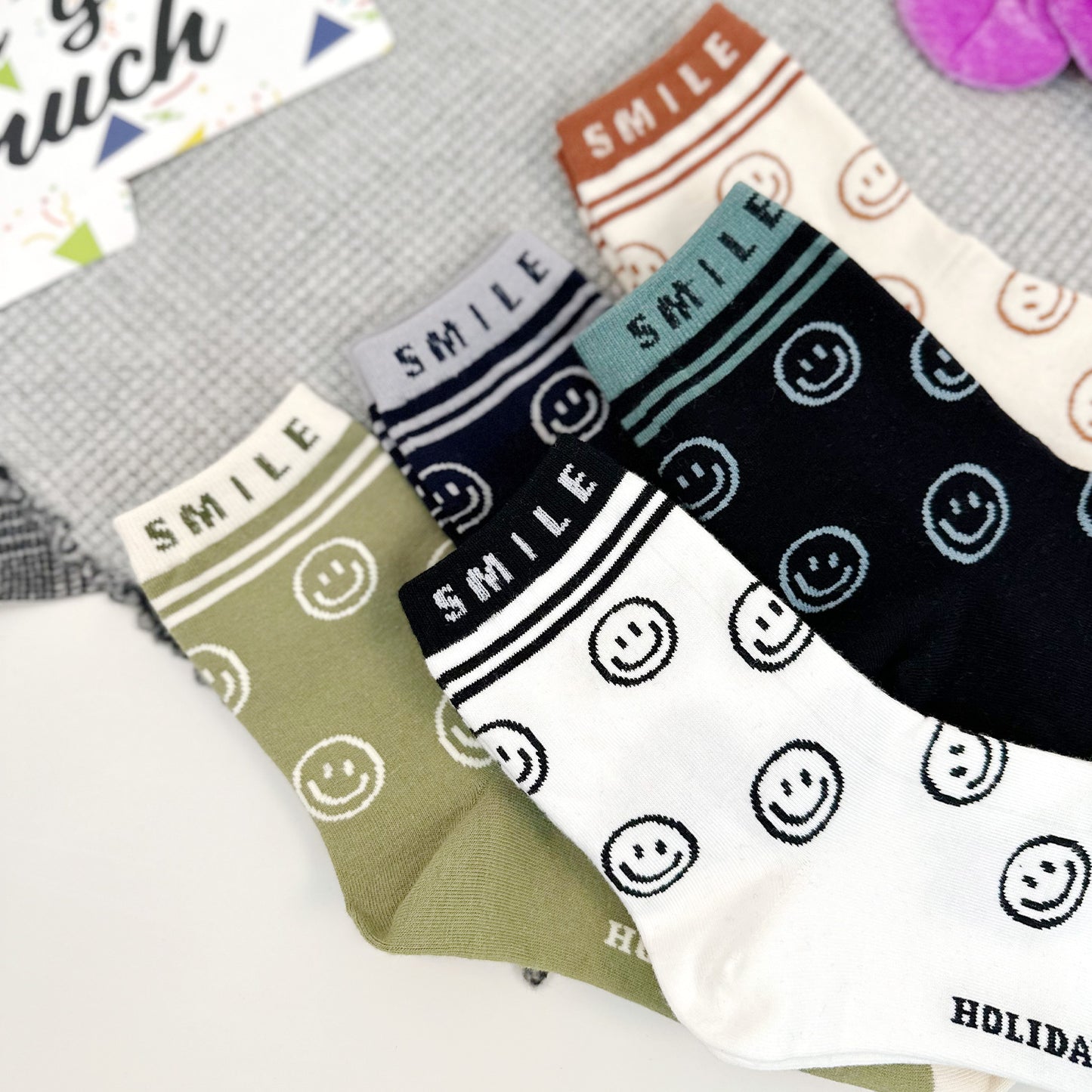 Women's Crew Holiday Smile Socks