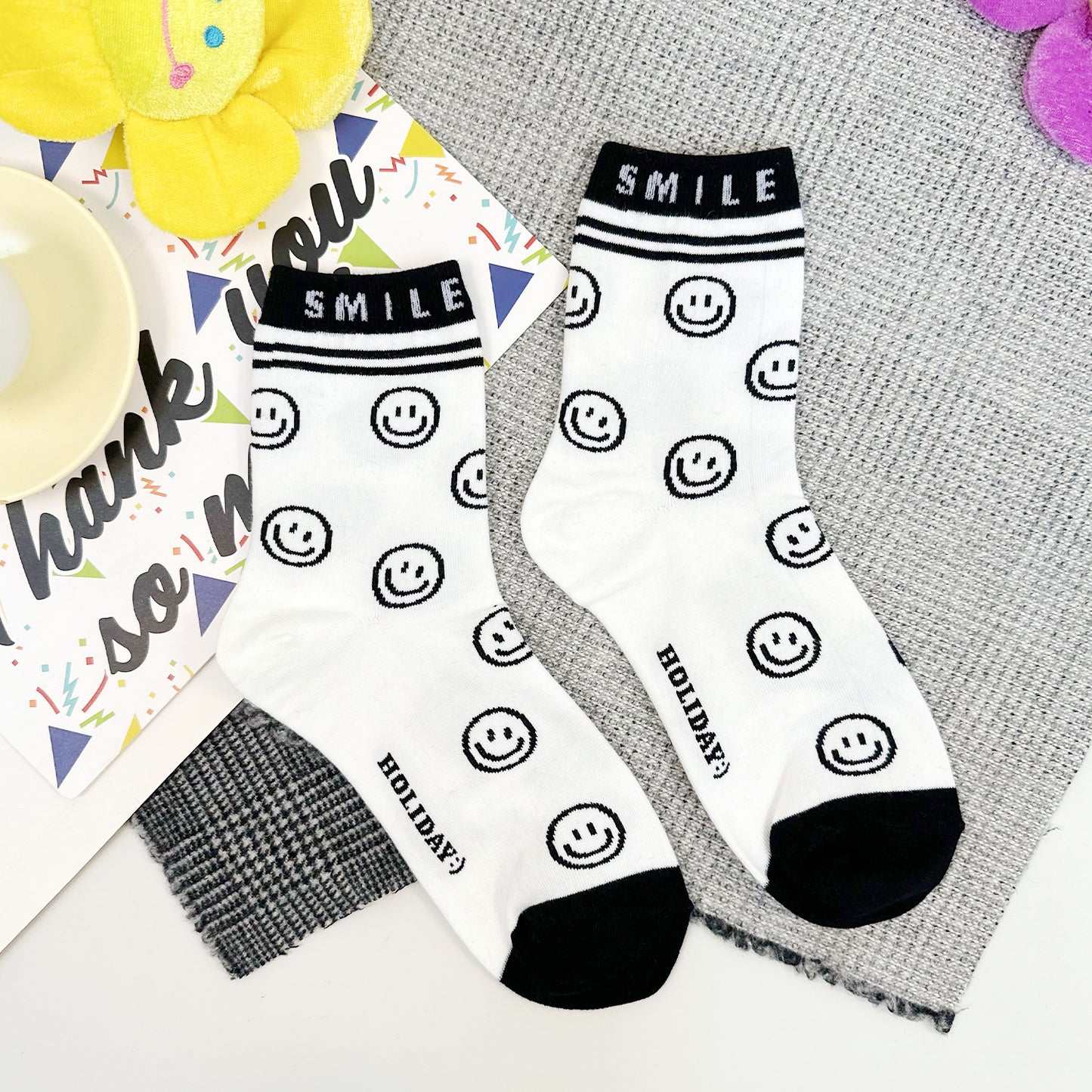 Women's Crew Holiday Smile Socks