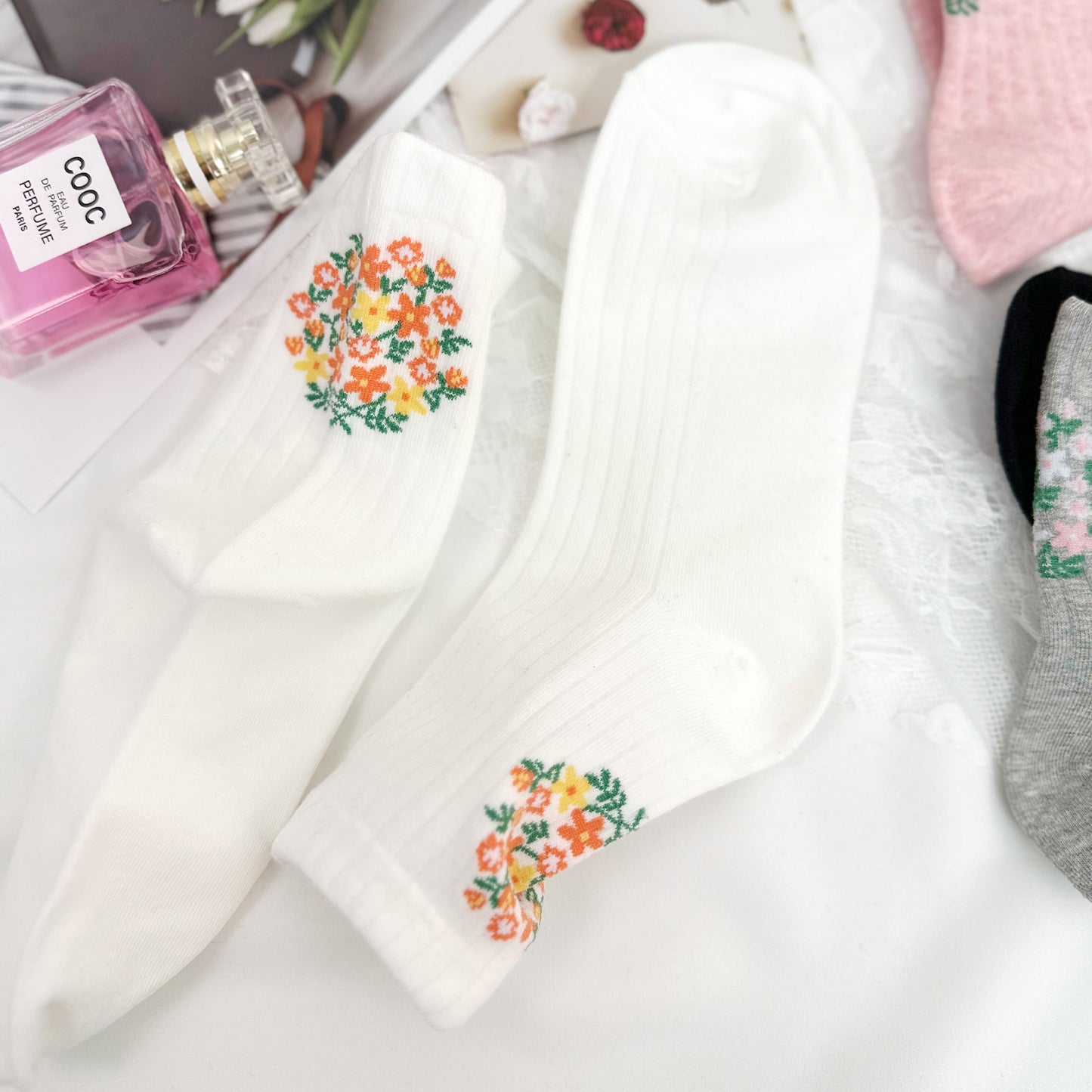 Women's Crew Happy Floral Socks