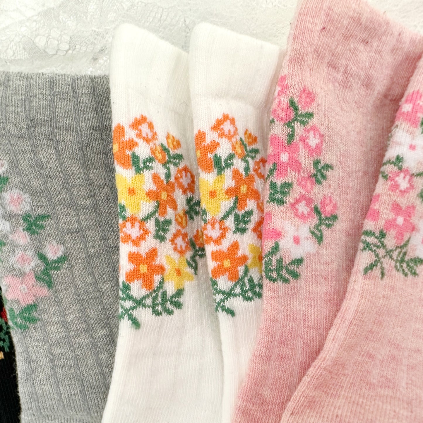 Women's Crew Happy Floral Socks