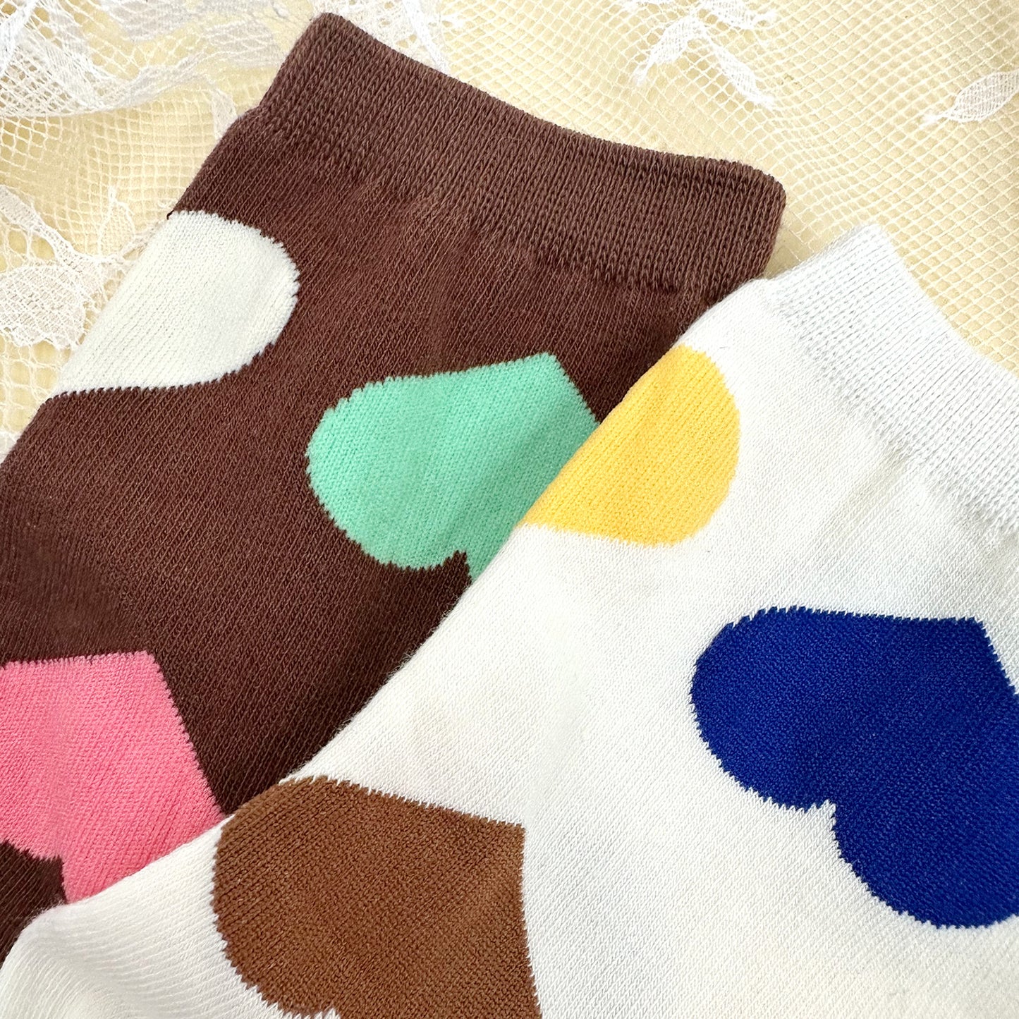 Women's Crew Triple Big Heart Socks
