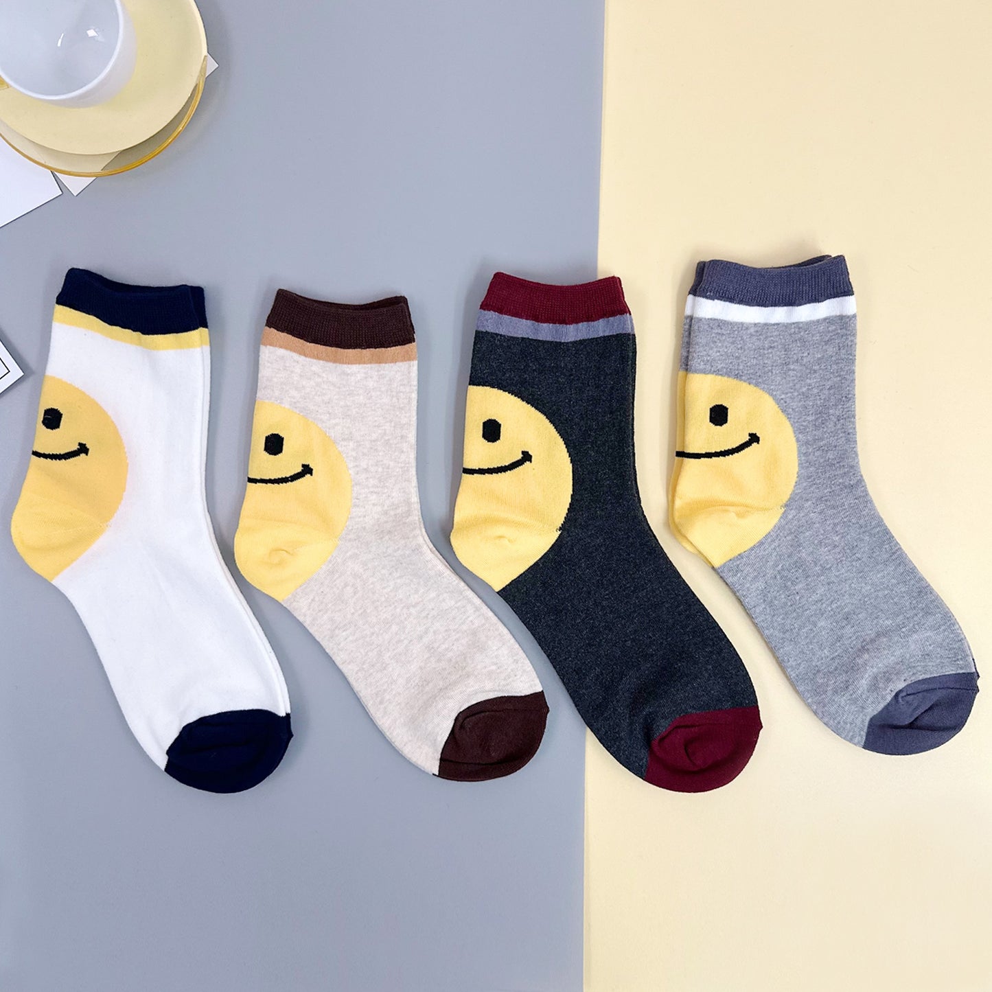 Women's Crew Color Smile Socks