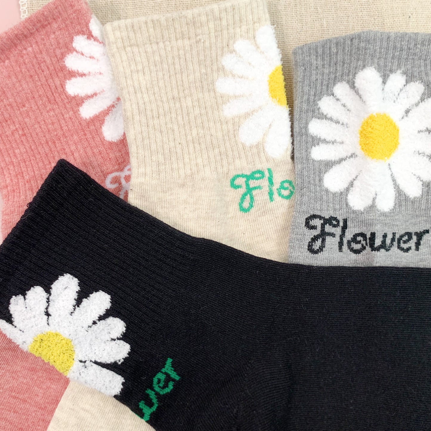 Women's Crew Blooming Flower Socks