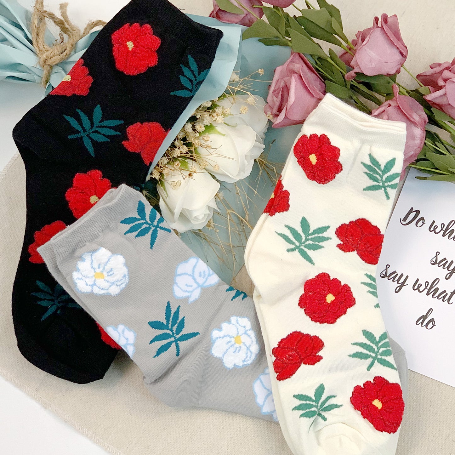 Women's Crew Romantic Garden Socks
