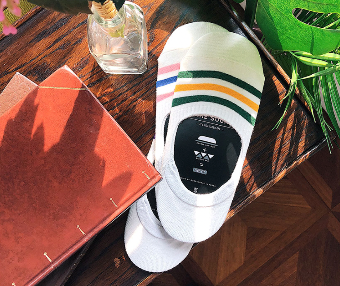 Women's No Show 3 Stripe AA Socks