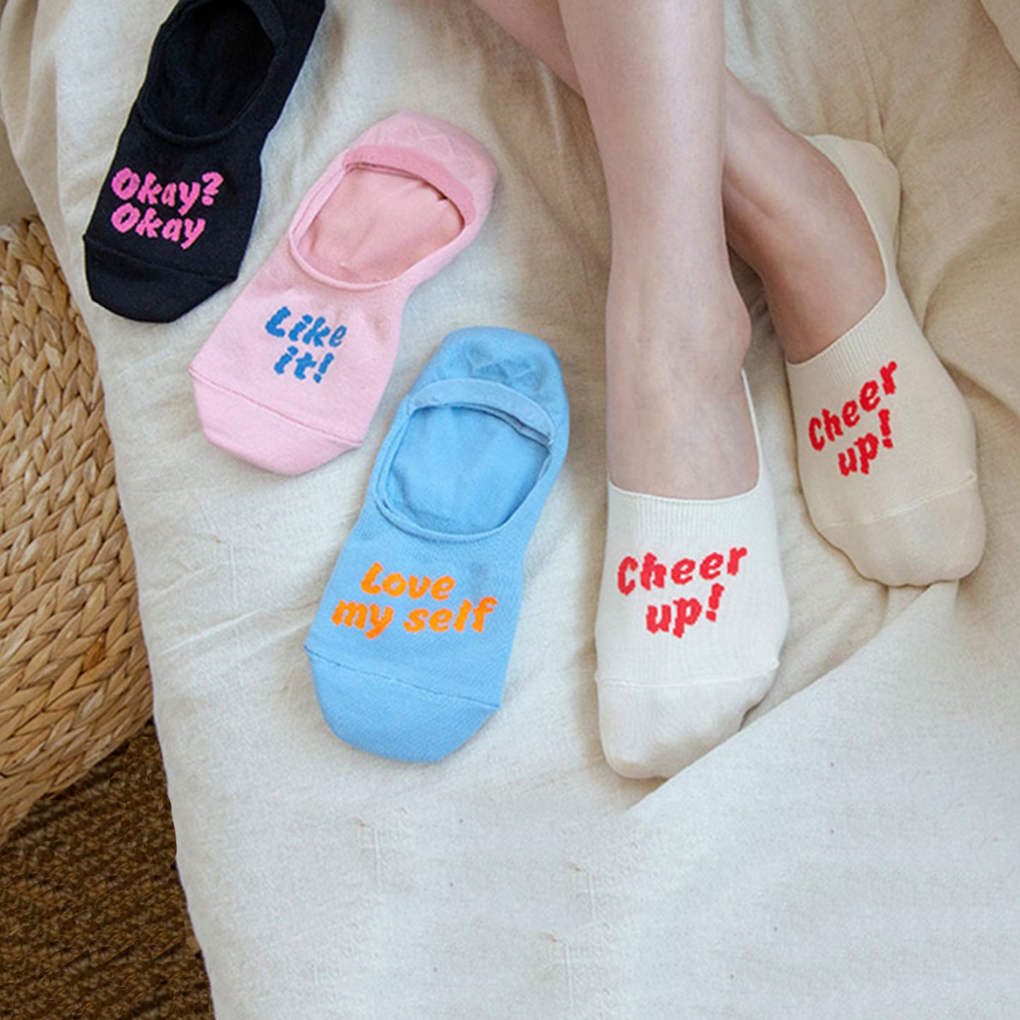 Women's No Show Neon Socks