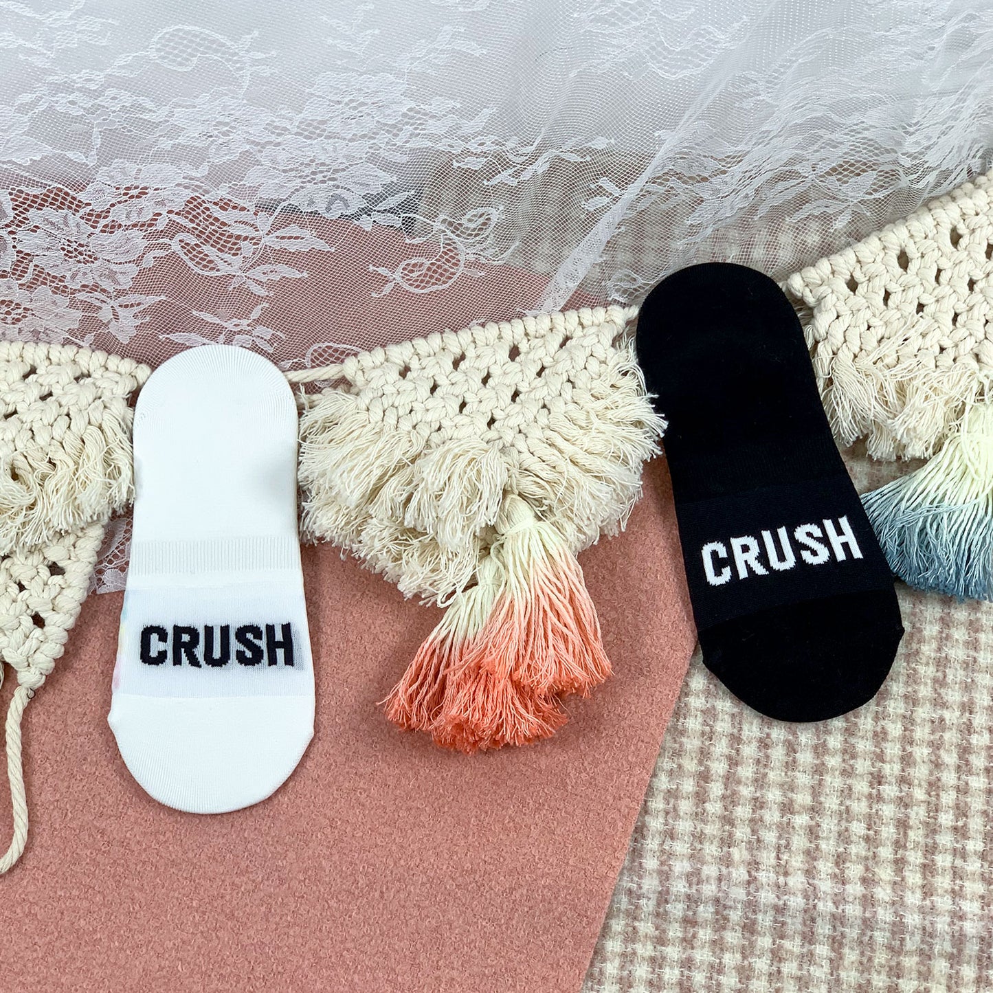 Women's No Show Crush Rainbow Socks