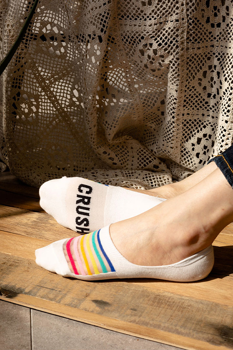 Women's No Show Crush Rainbow Socks
