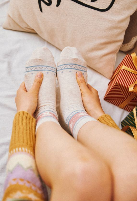 Women's Crew Winter Snowing Socks
