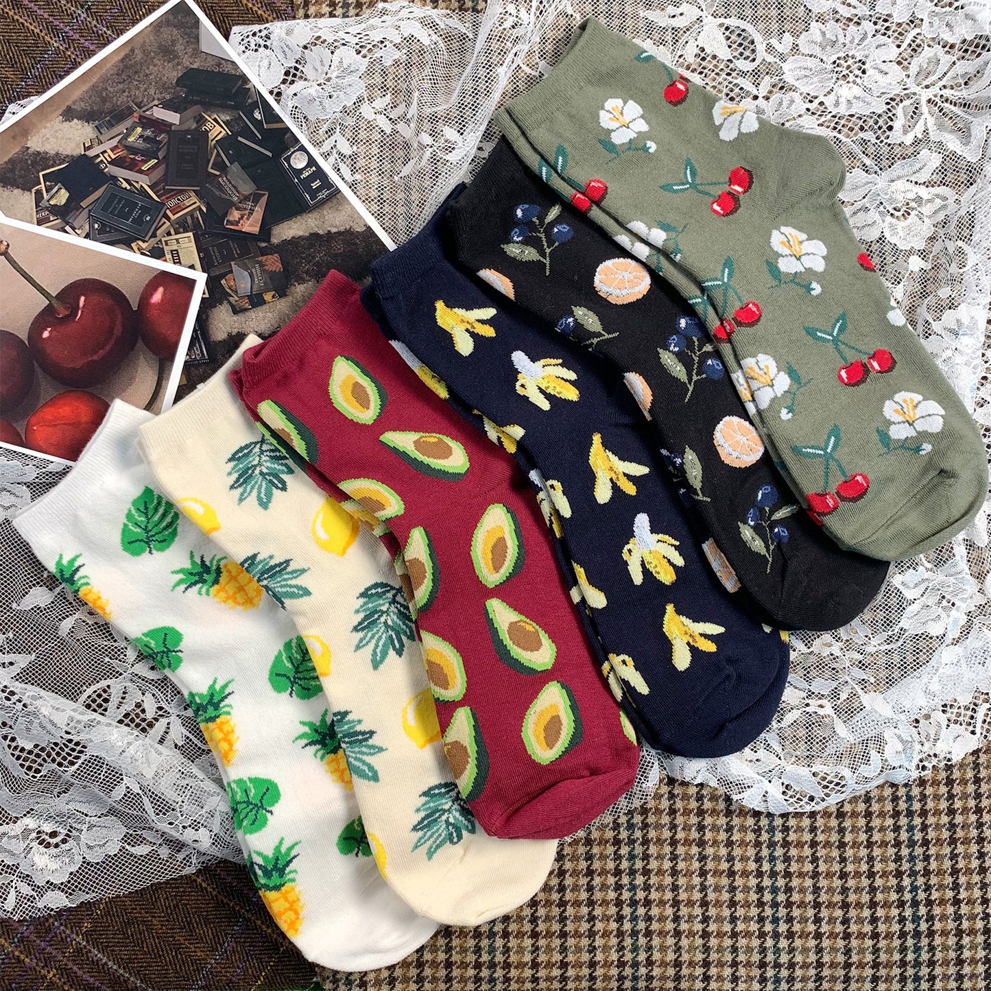 Women's Crew Lemon Tree Socks