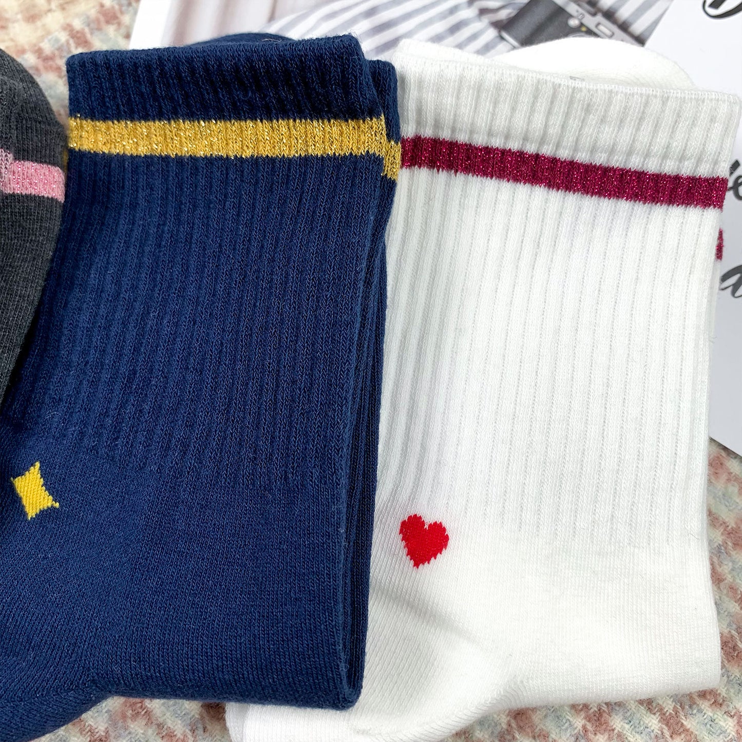 Women's Crew Playing Card Socks