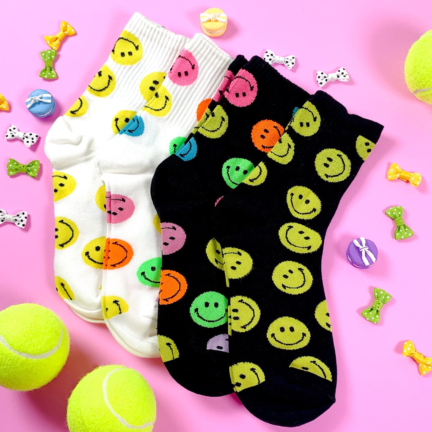 Women's Crew Smile Pattern Socks