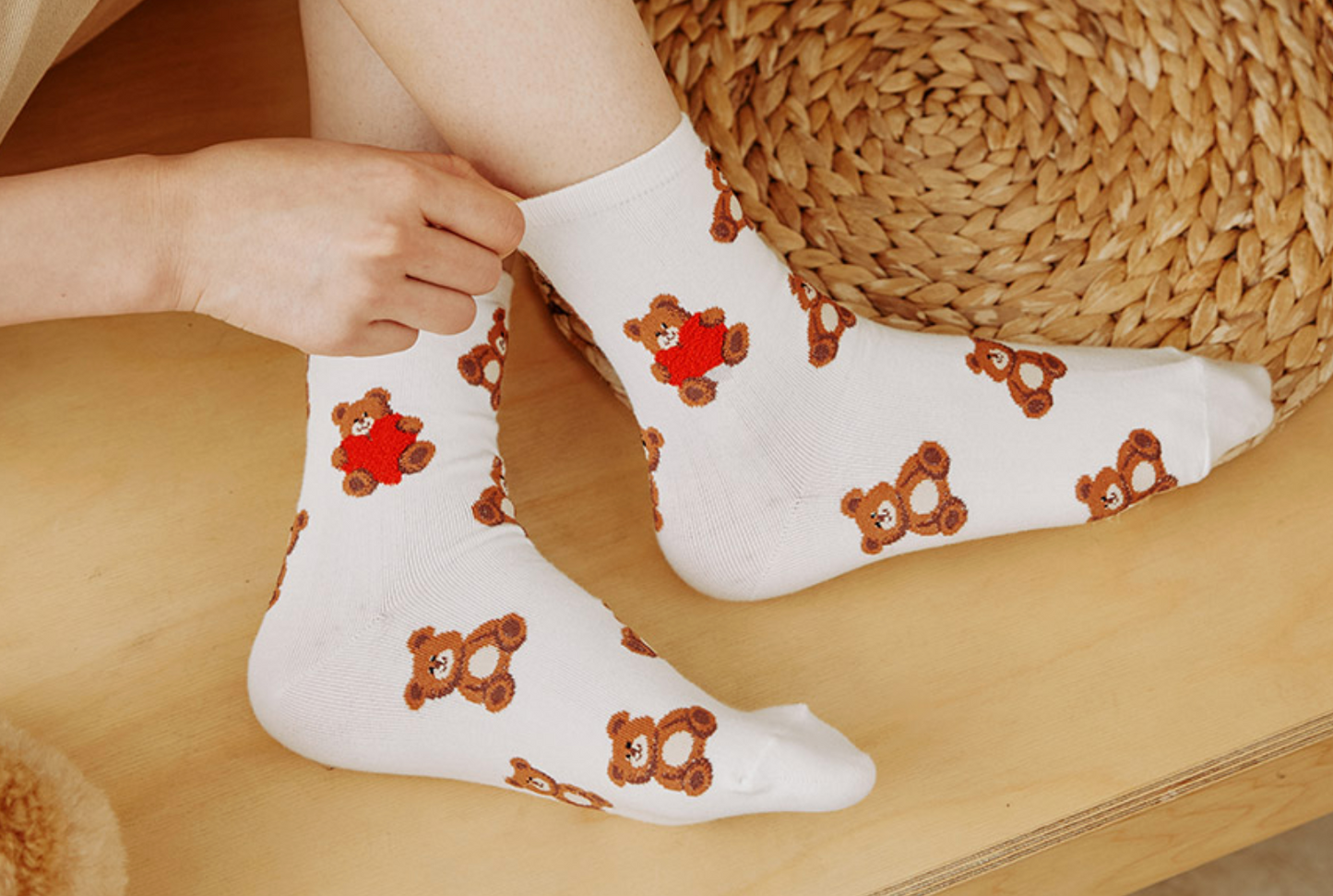 Women's Crew Bear Party Socks