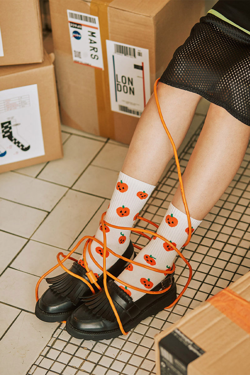 Women's Crew Halloween Emoticon Socks
