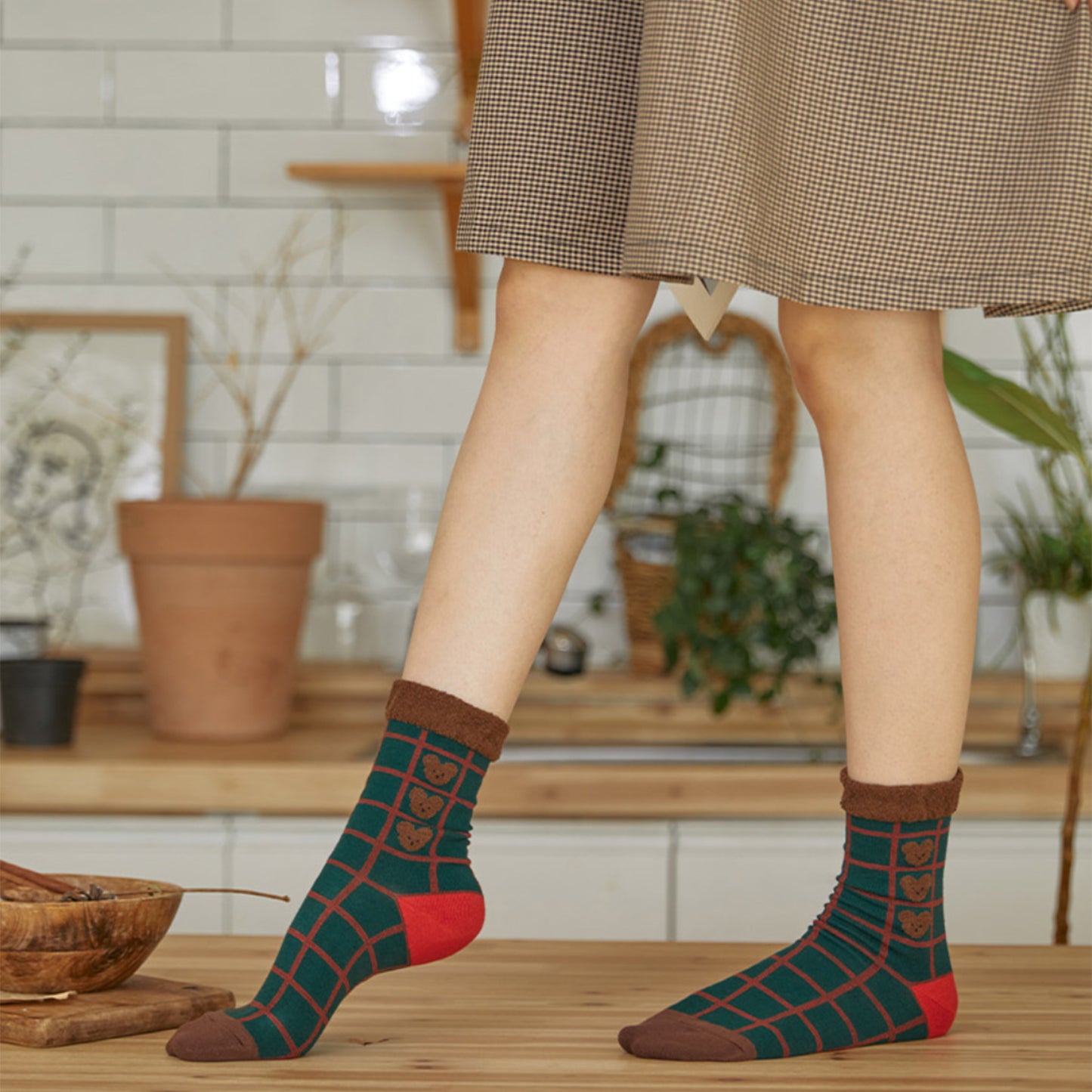 Women's Crew Winter Line Bear Socks