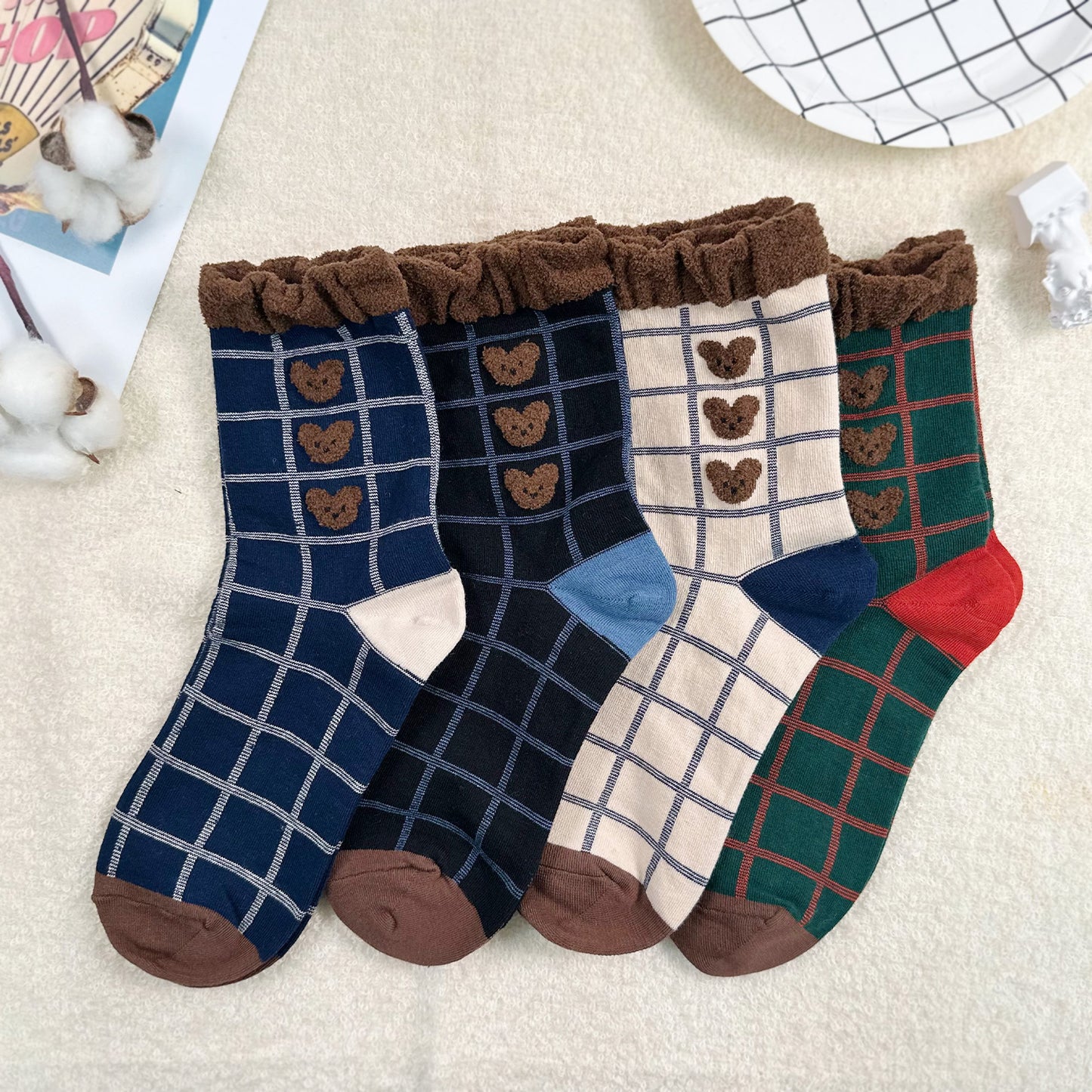 Women's Crew Winter Line Bear Socks