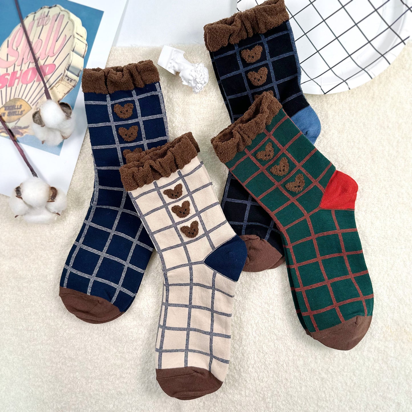 Women's Crew Winter Line Bear Socks