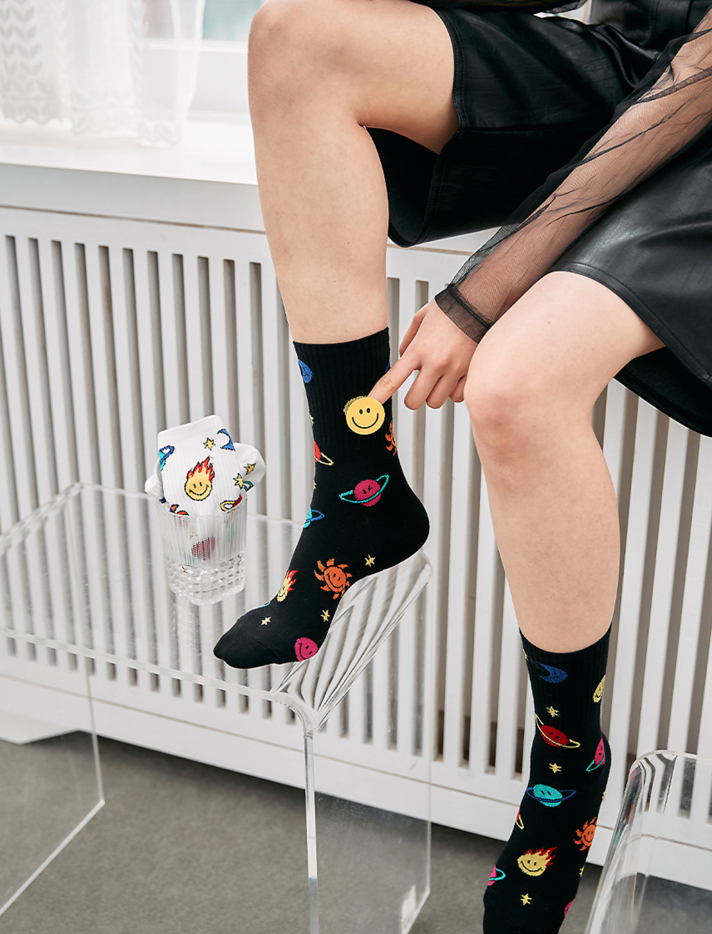 Women's Crew Smile Cosmos Socks