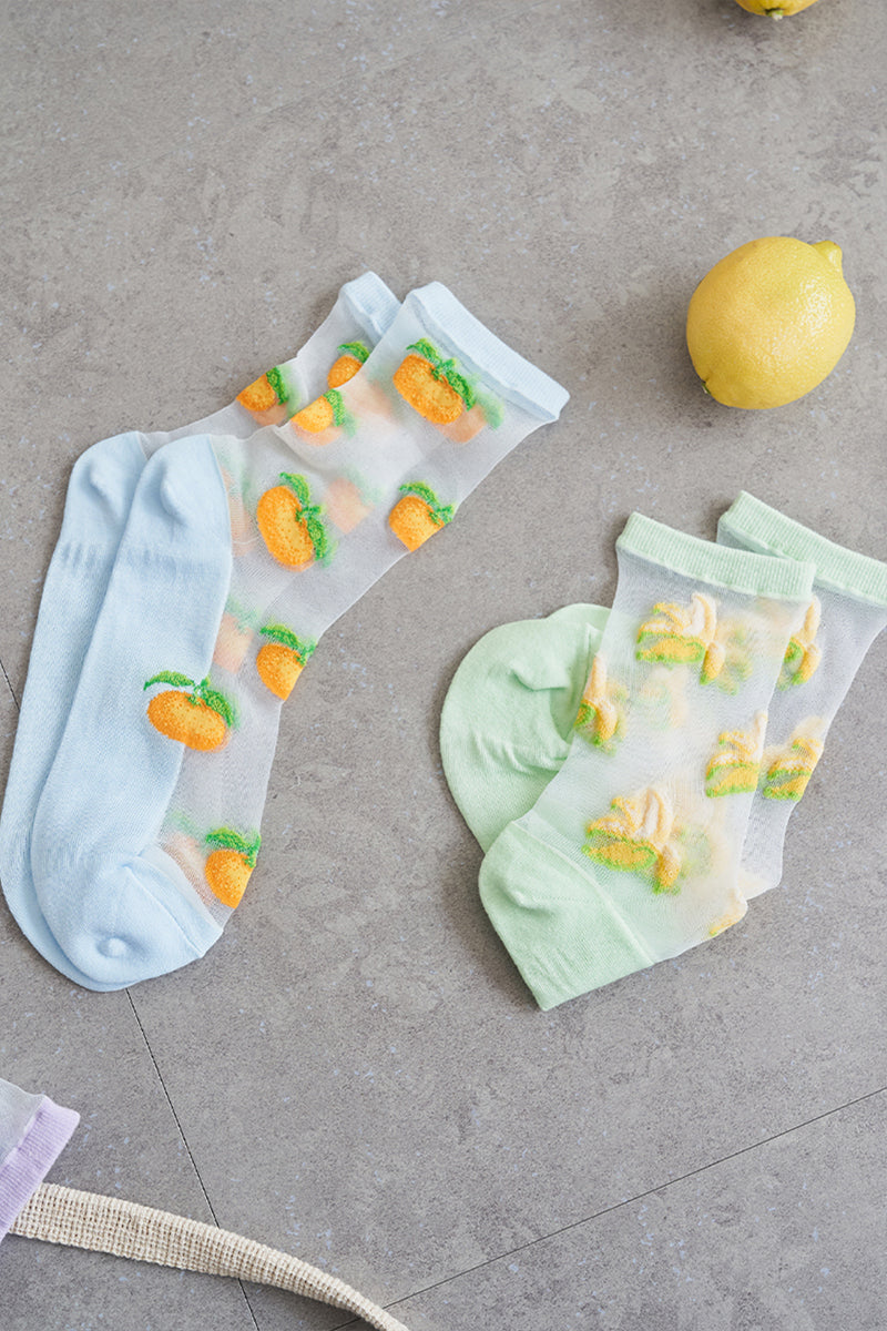Women's Crew See-Through Hi Juicy Socks