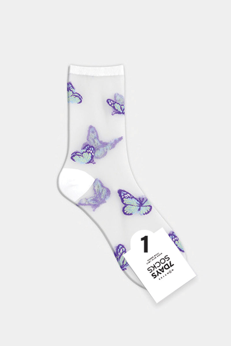 Women's Crew See-Through Naruri Socks