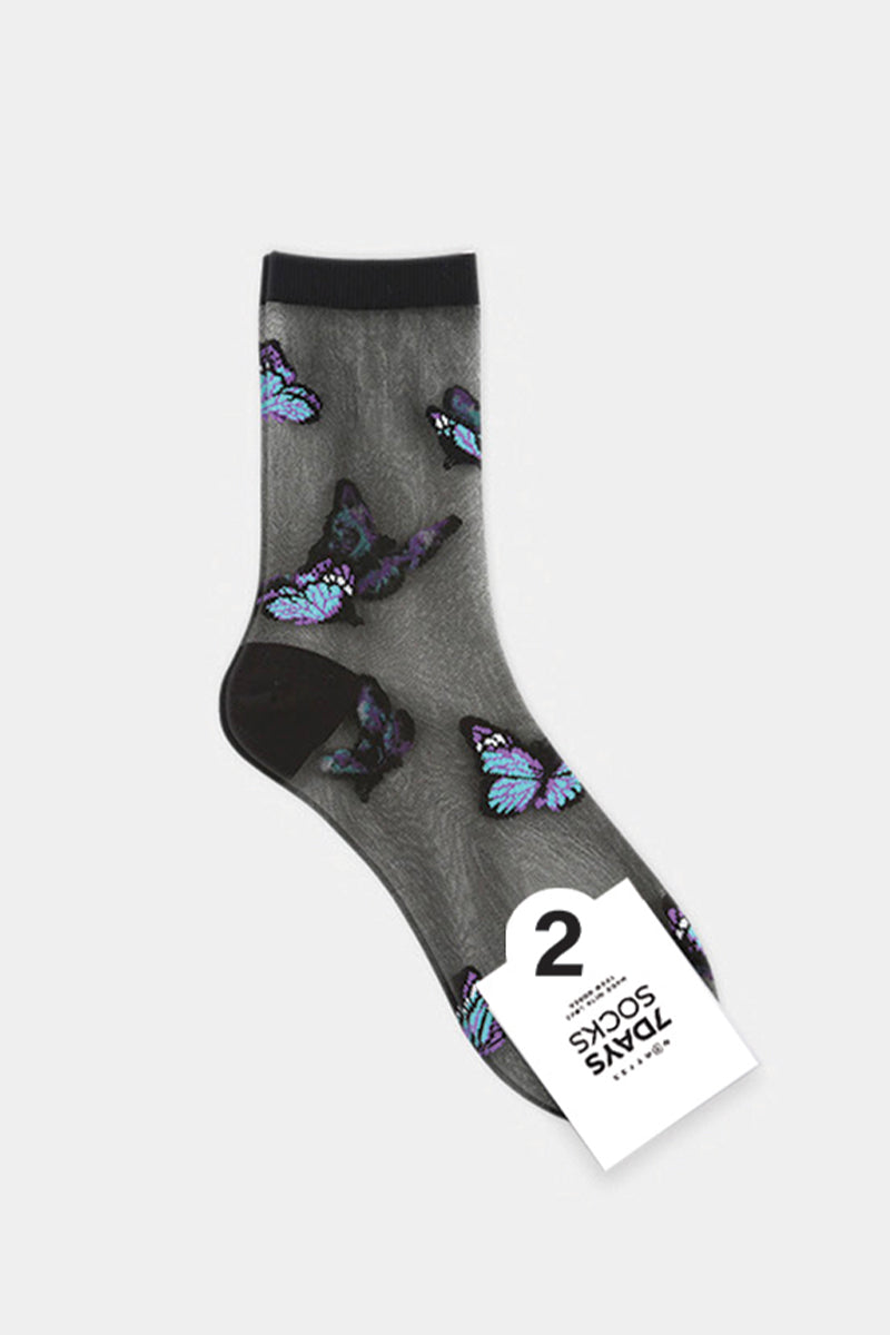 Women's Crew See-Through Naruri Socks