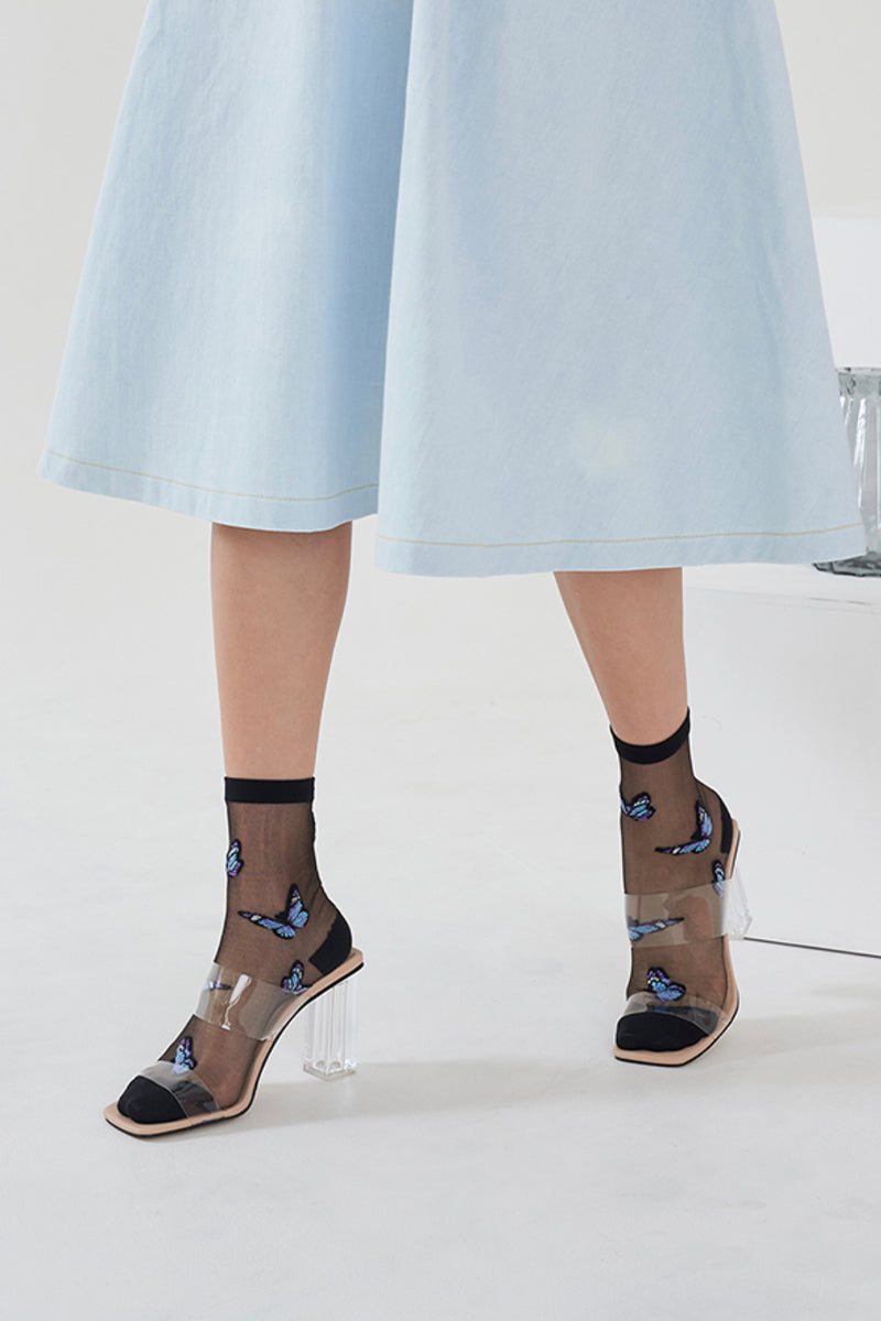 Women's Crew See-Through Naruri Socks