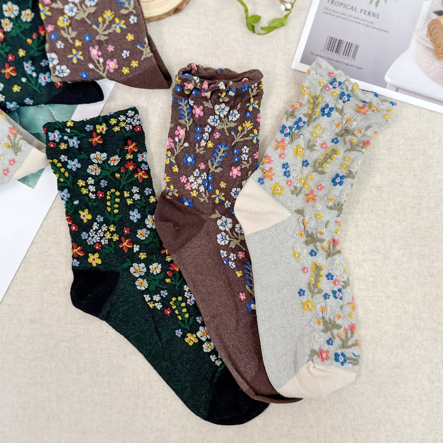 Women's Crew Harga Garden Flower Socks