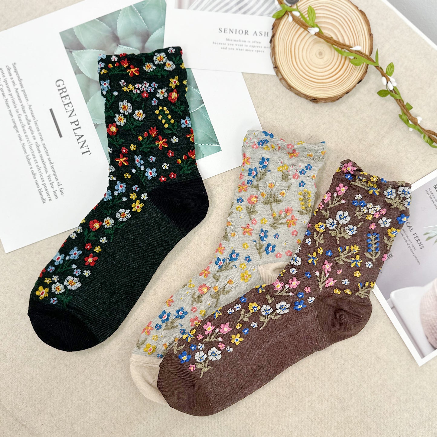 Women's Crew Harga Garden Flower Socks