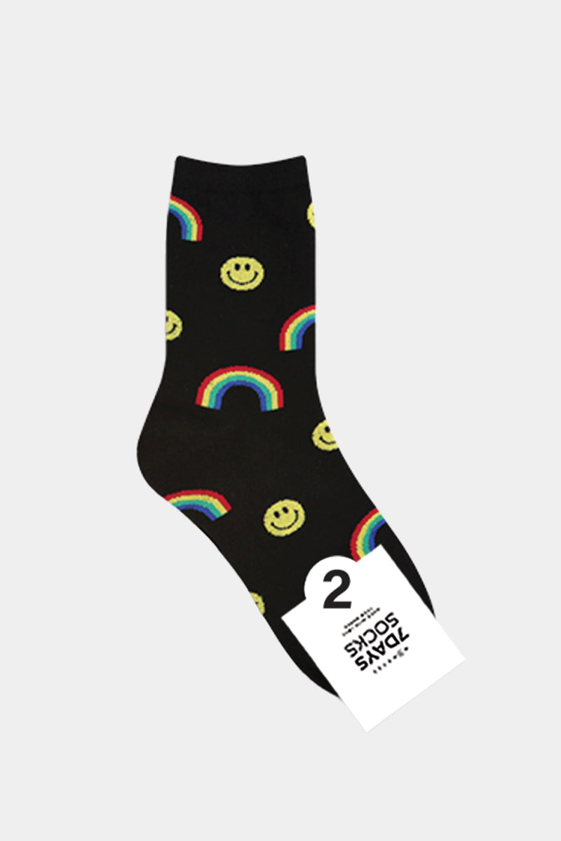 Women's Crew Smile Rainbow Socks