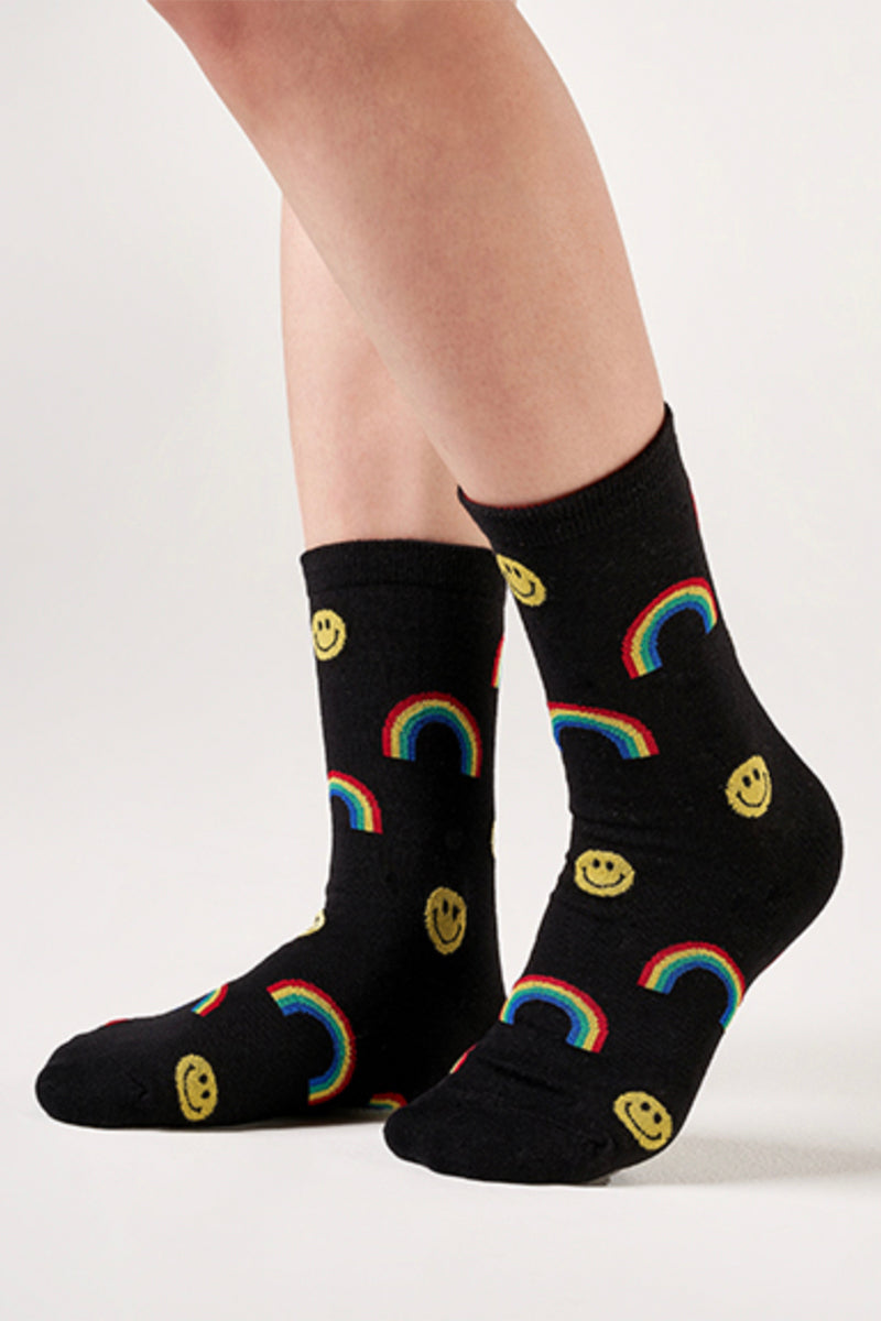 Women's Crew Smile Rainbow Socks