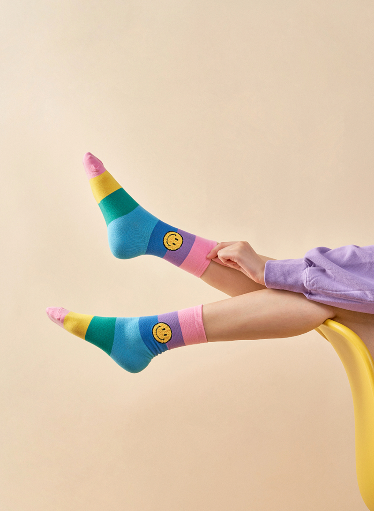 Women's Crew Colorful Smile Socks
