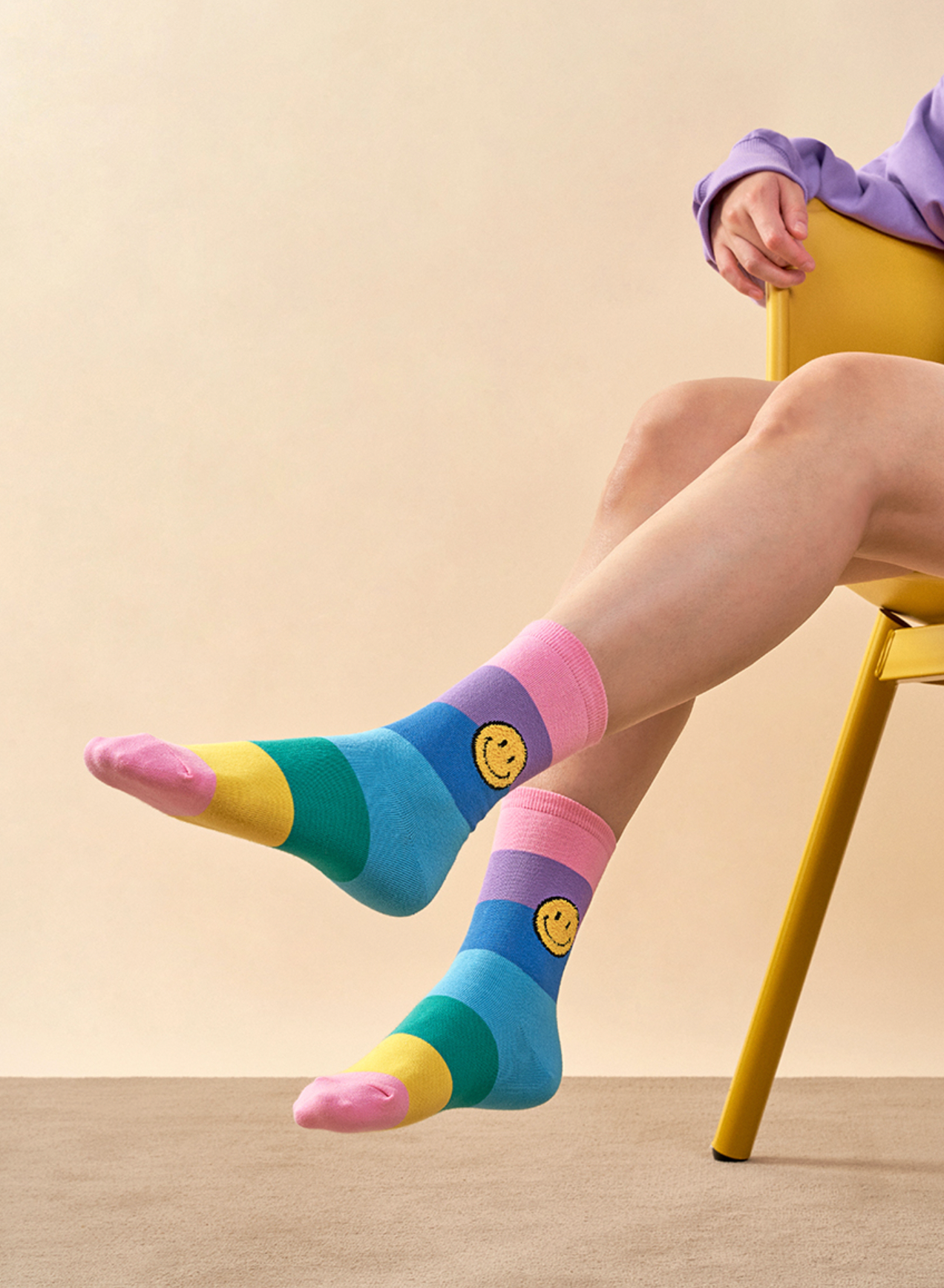 Women's Crew Colorful Smile Socks