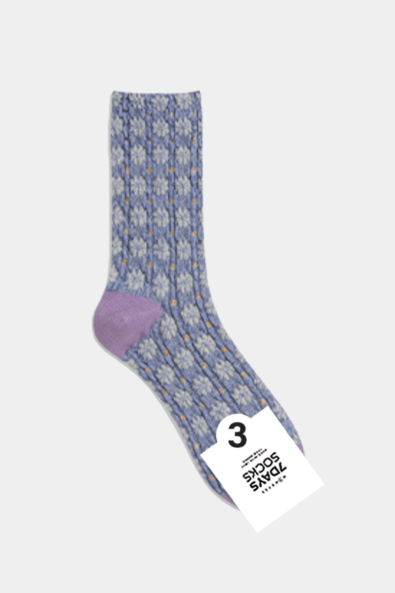 Women's Crew Embo Flower Socks