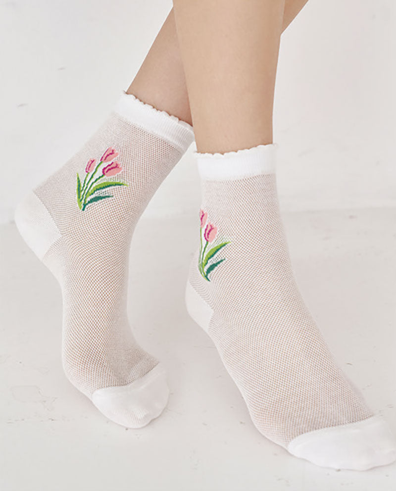 Women's Crew Mesh Romantic Day Socks