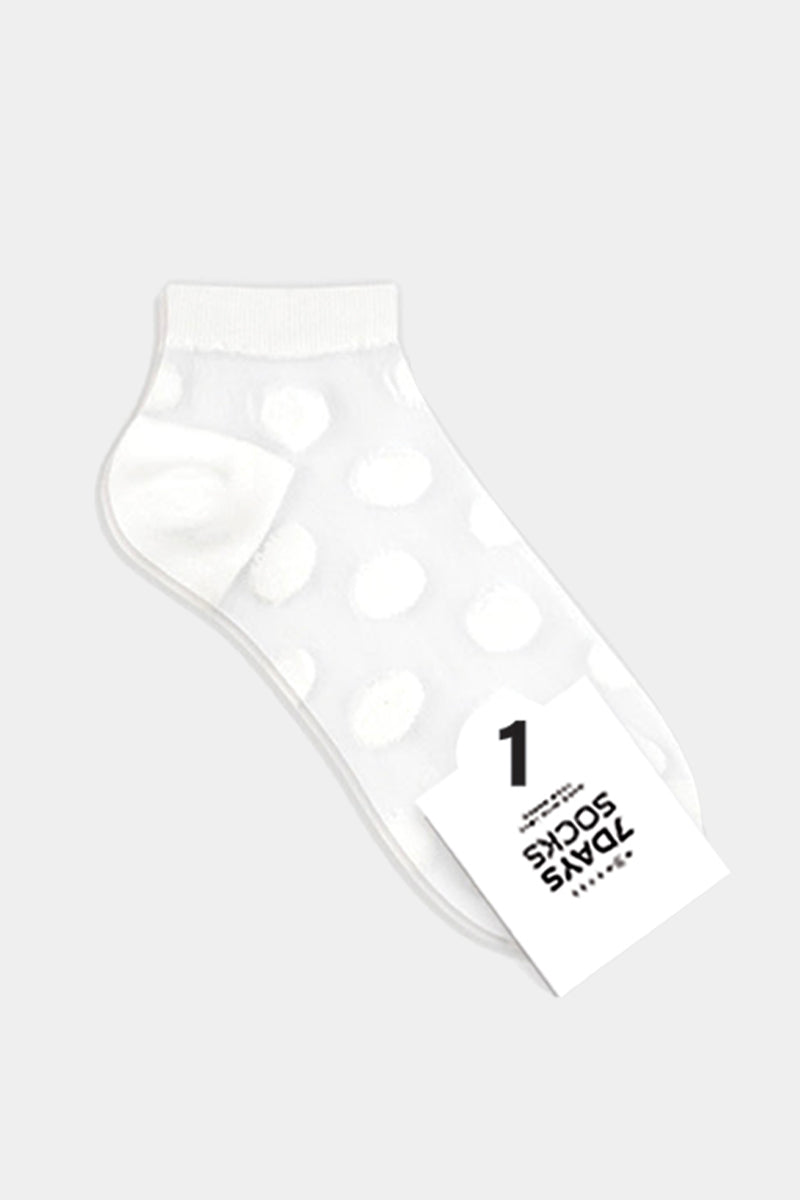 Women's Ankle See-Through Basic Dot Socks