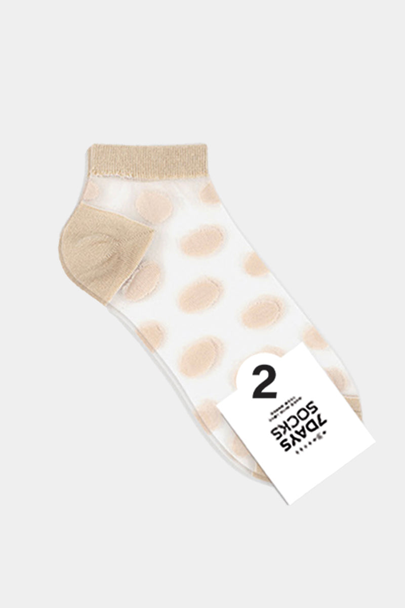 Women's Ankle See-Through Basic Dot Socks