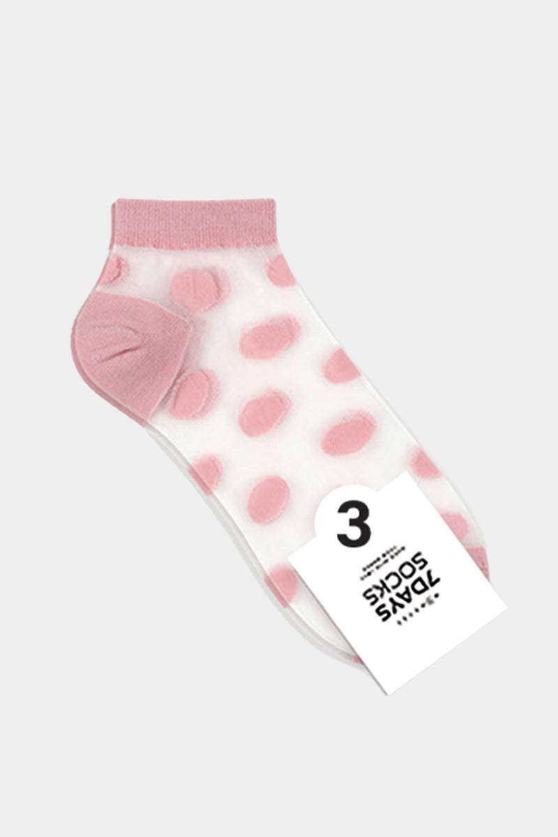 Women's Ankle See-Through Basic Dot Socks