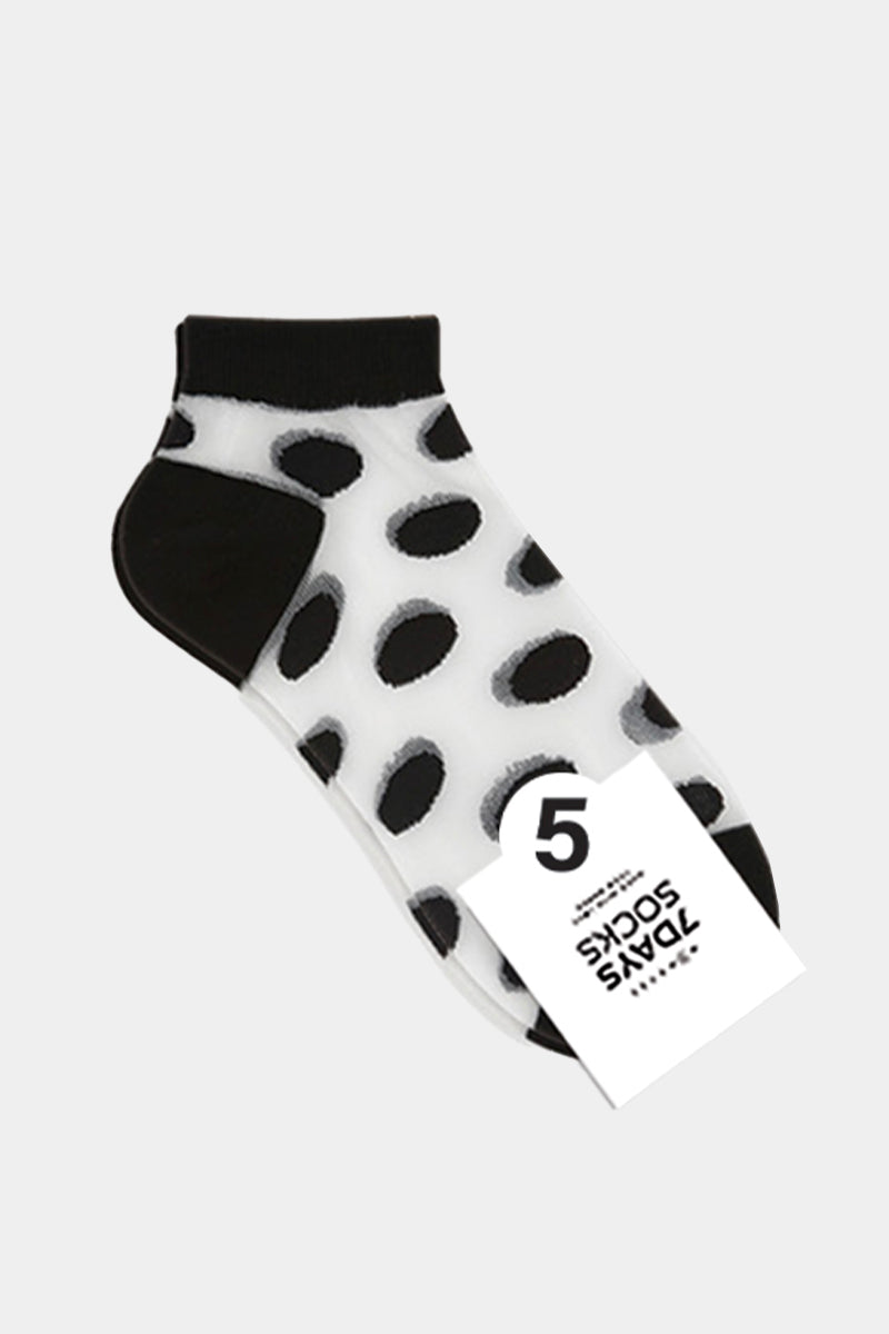 Women's Ankle See-Through Basic Dot Socks