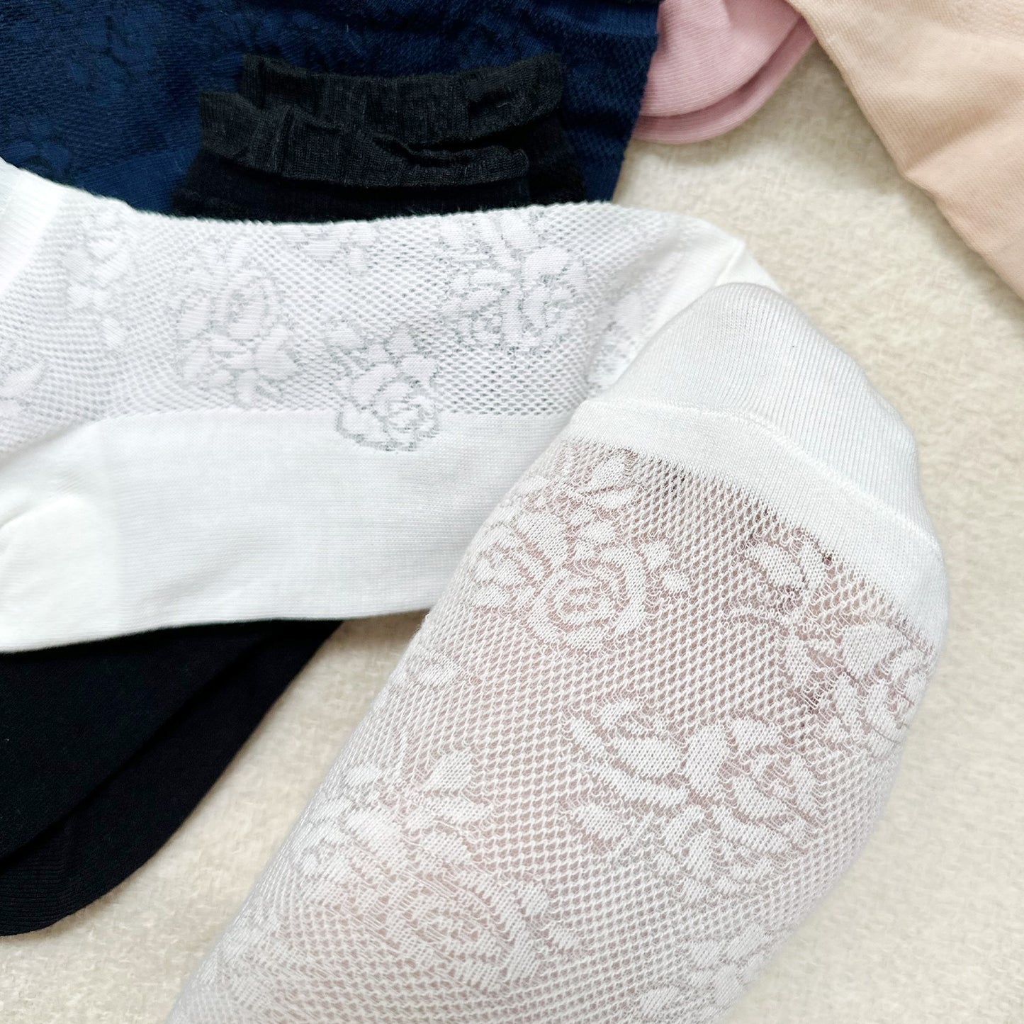 Women's Ankle See-Through Rose Socks