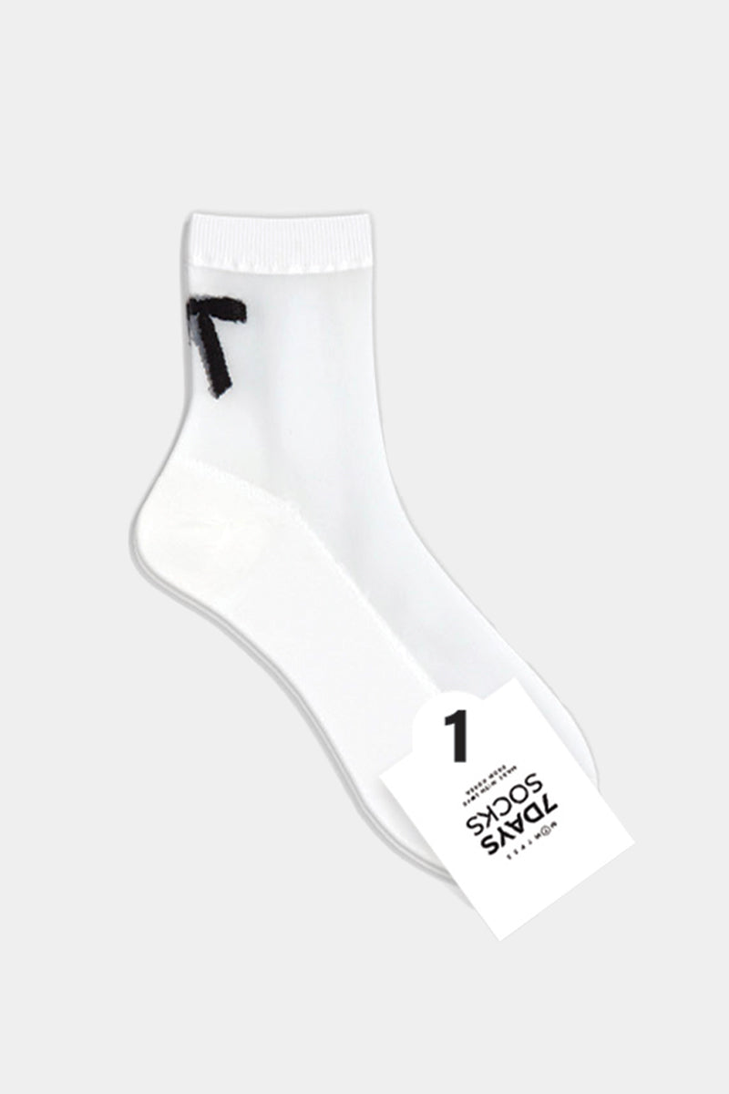 Women's Ankle See-Through Ribbon Socks