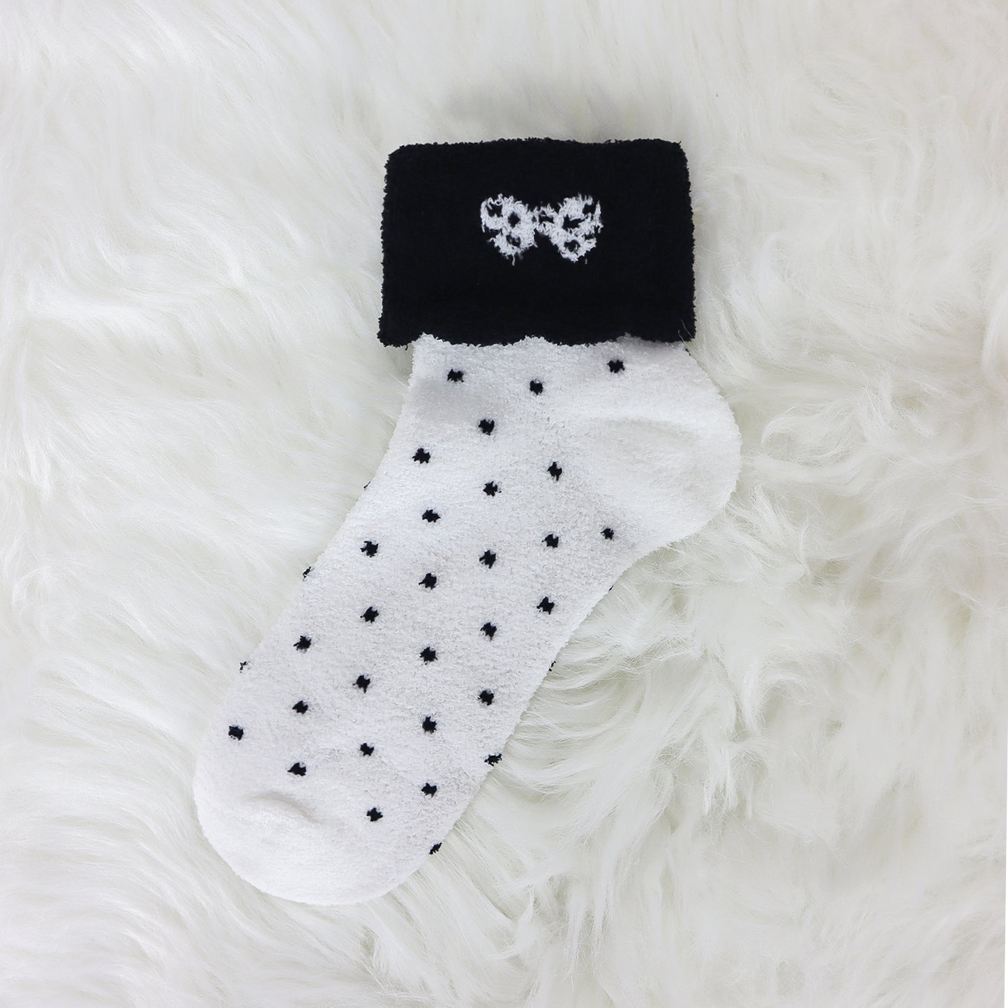 Women's Crew Winter Ribbon Cover Tactel Socks
