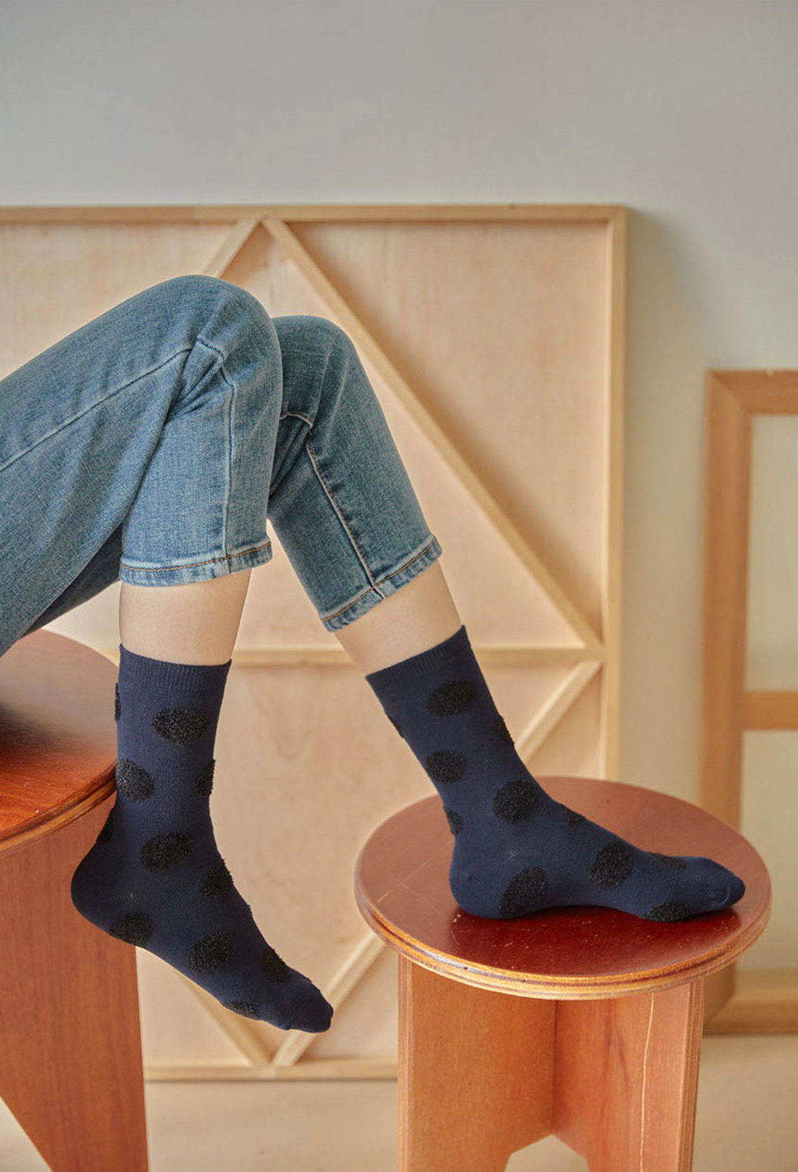 Women's Crew Winter Fuzzy Dot Socks