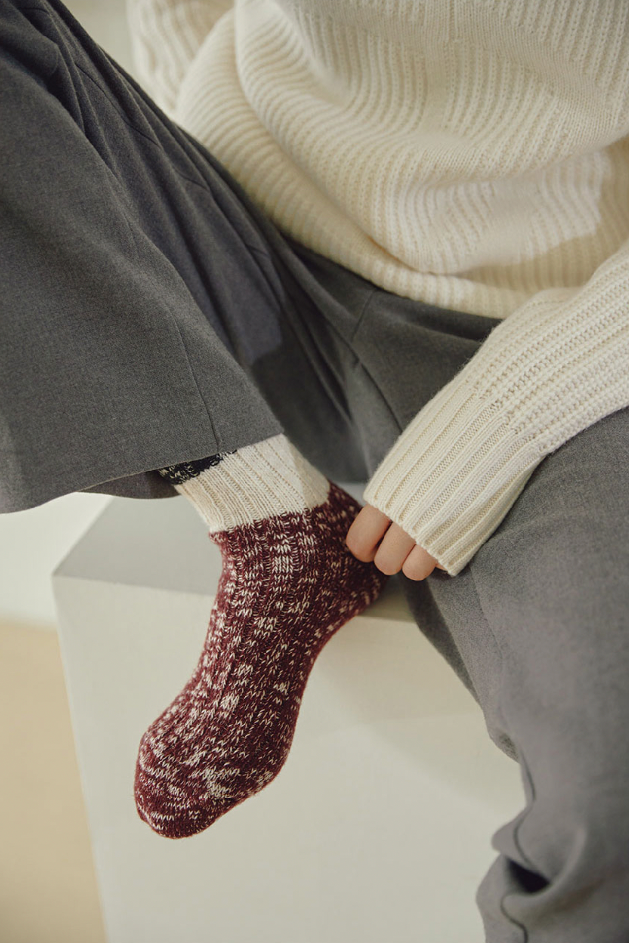 Women's Crew Winter Wool Slub Socks