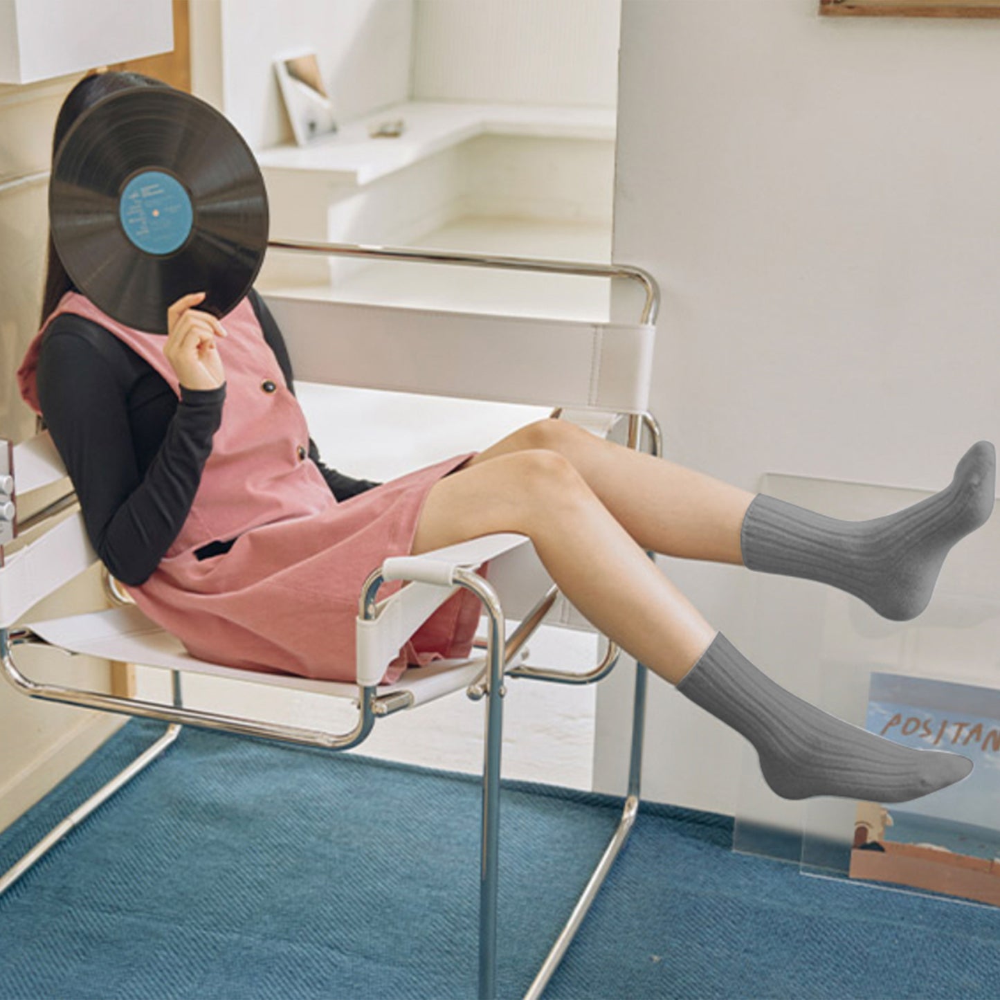 Women's Crew Winter Angora Wool Rib Socks