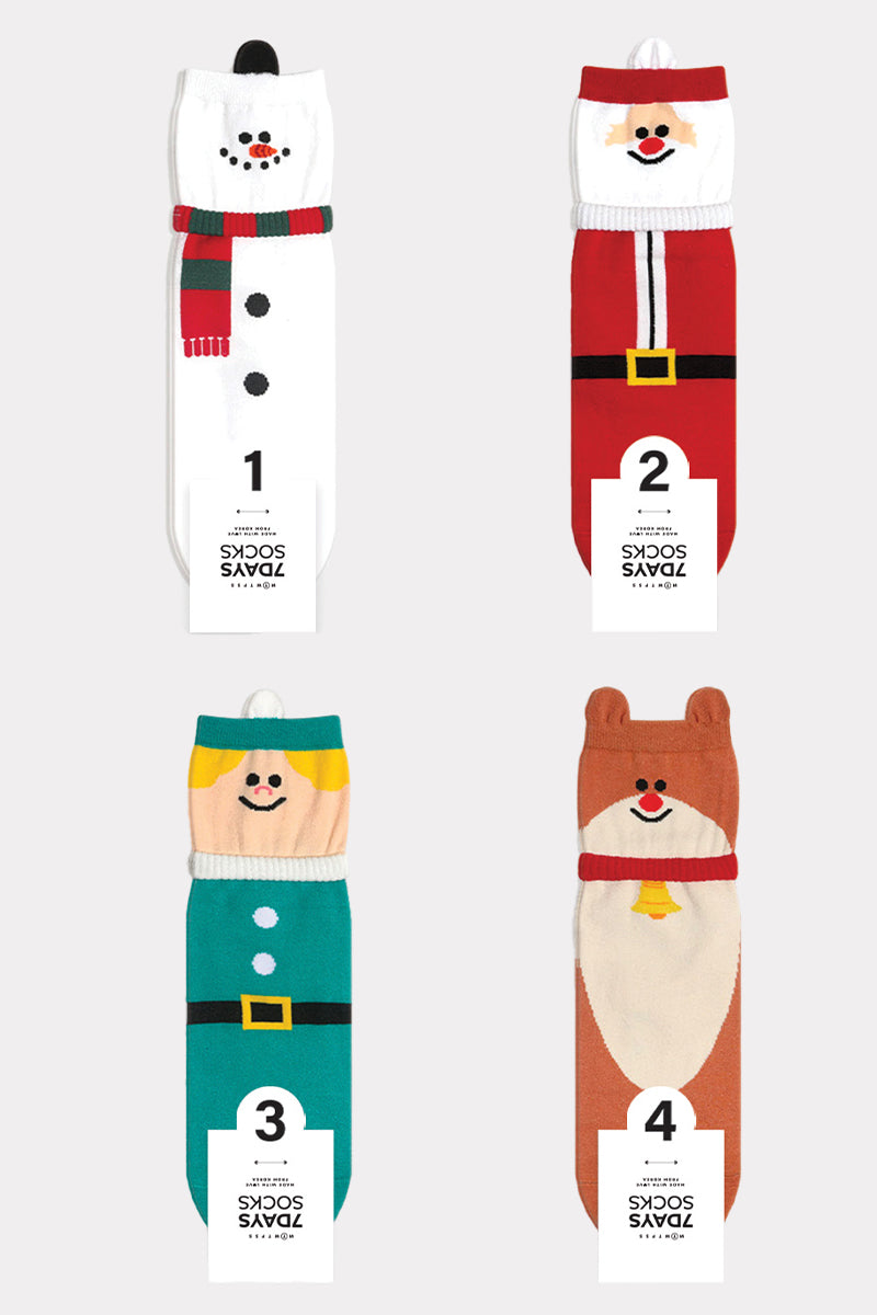 Women's Crew Santa Family Socks