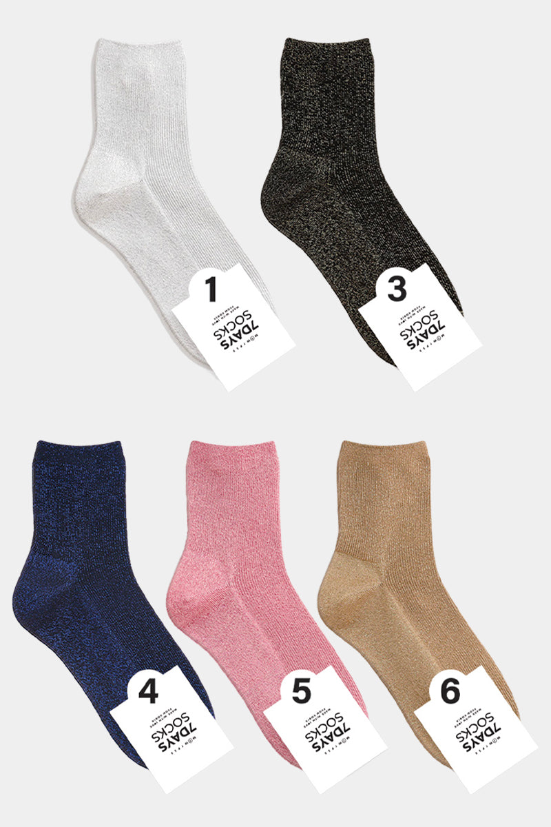 Women's Crew Glitter Socks