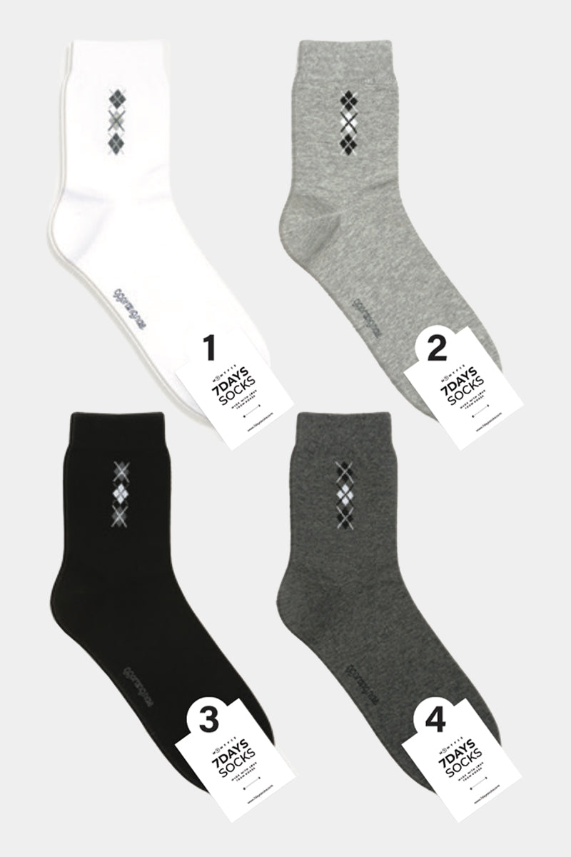 Men's Crew 3 Argyle Socks