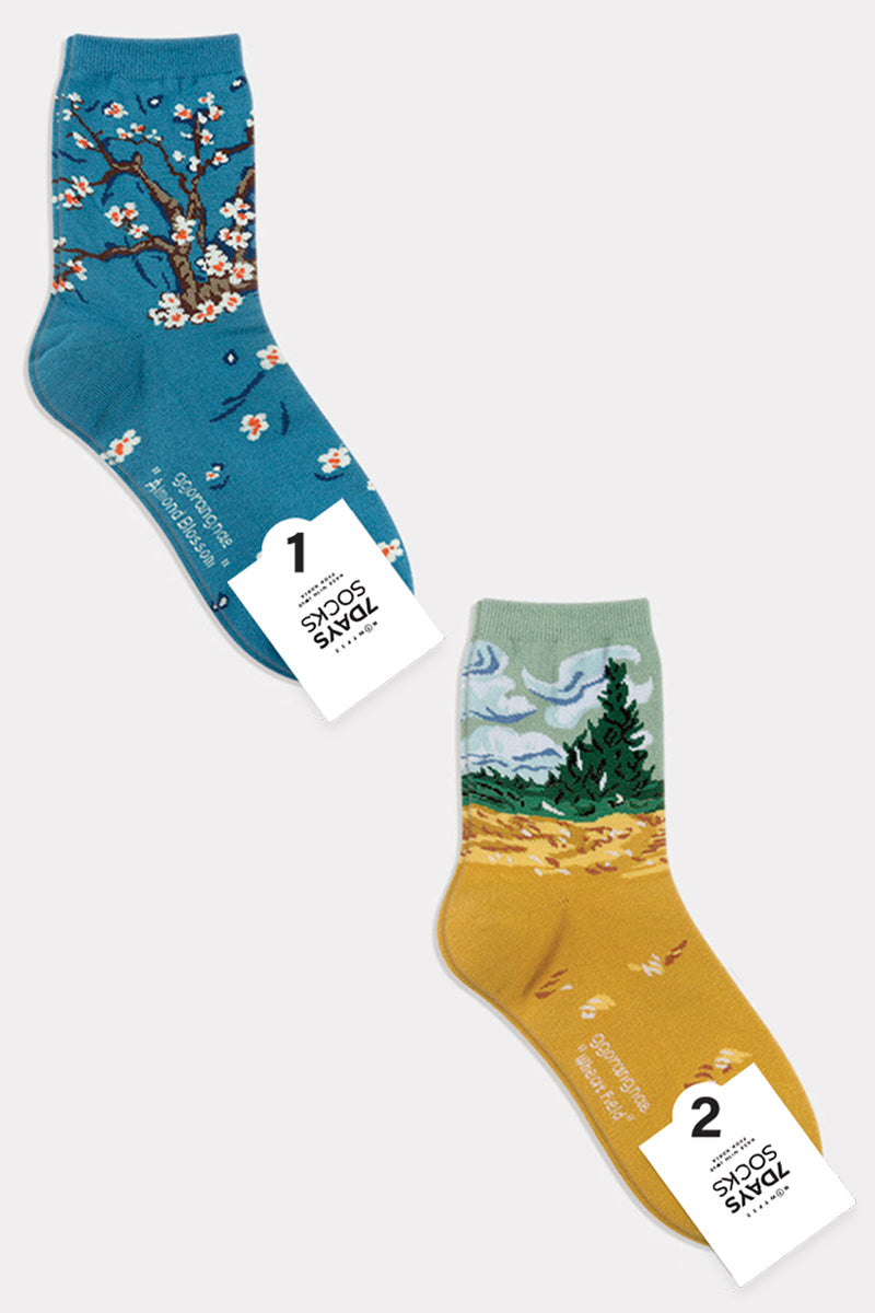 Women's Crew Famous Painting 3 Socks