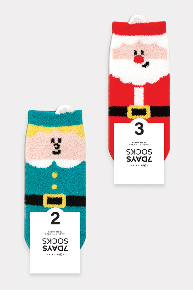 Women's Crew Santa Family Tactel Socks