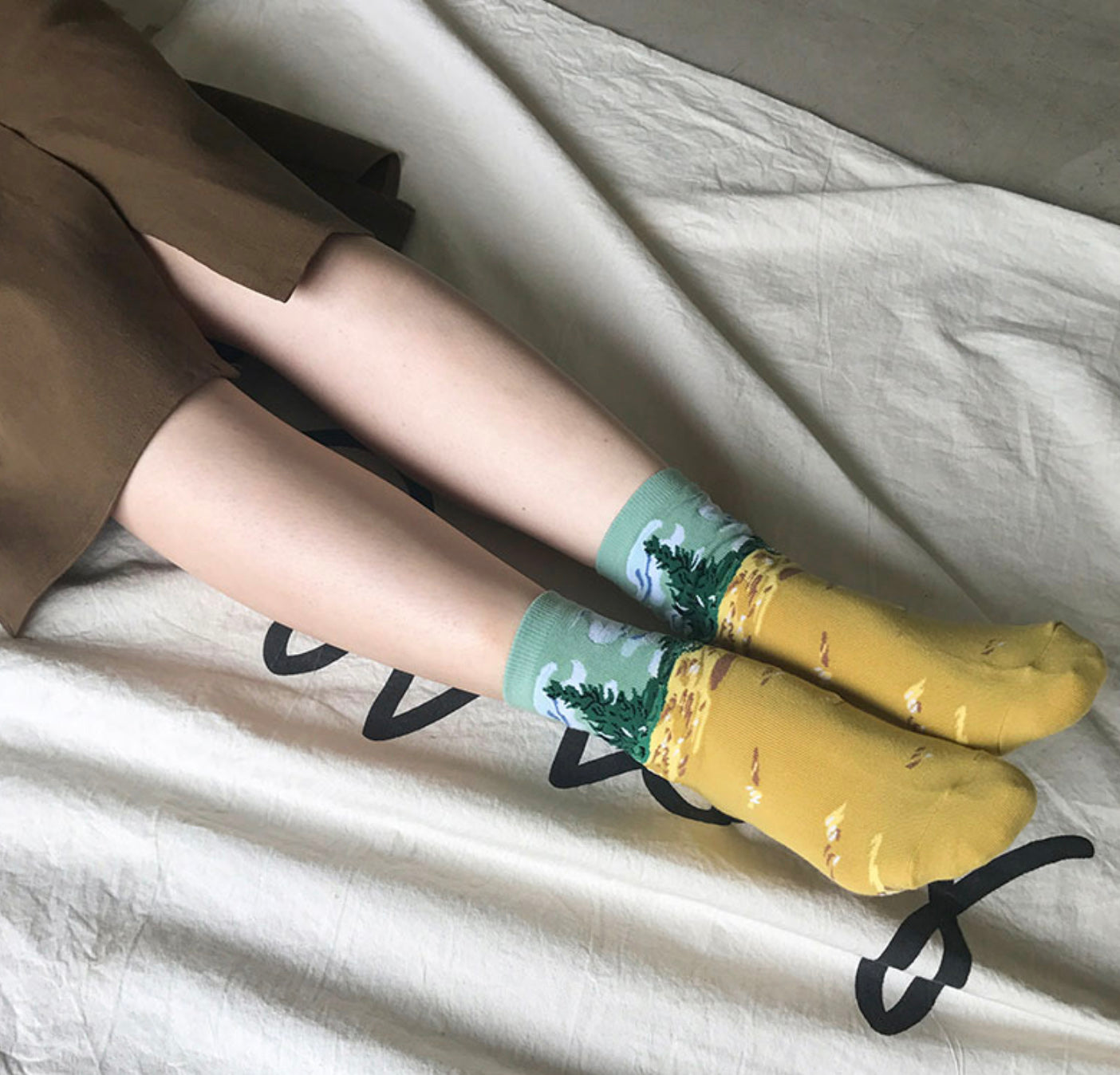 Women's Crew Famous Painting 3 Socks